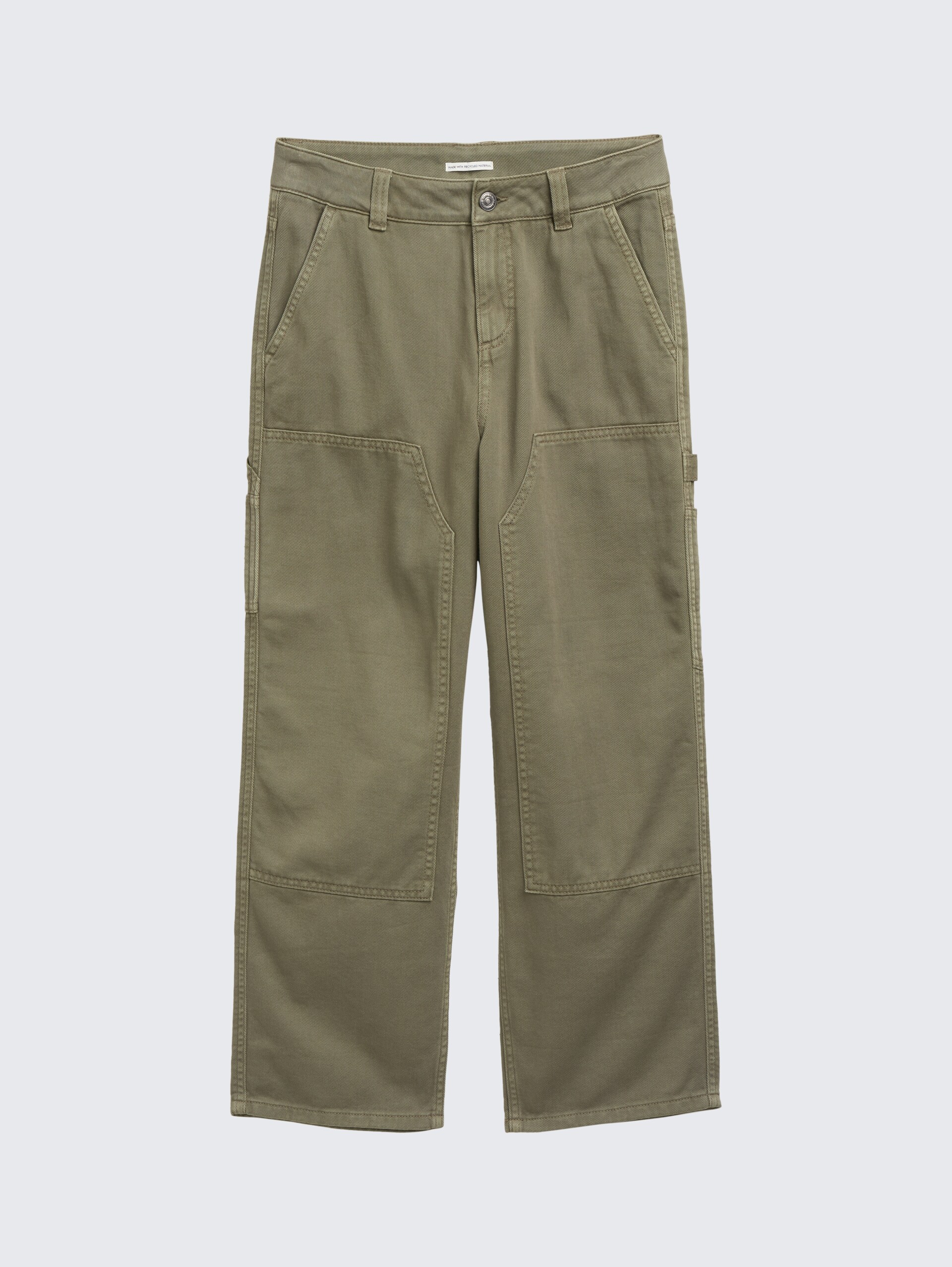 Baggy Utility Hose - Dusty Olive Green - Vorder-Produkt-Ansicht