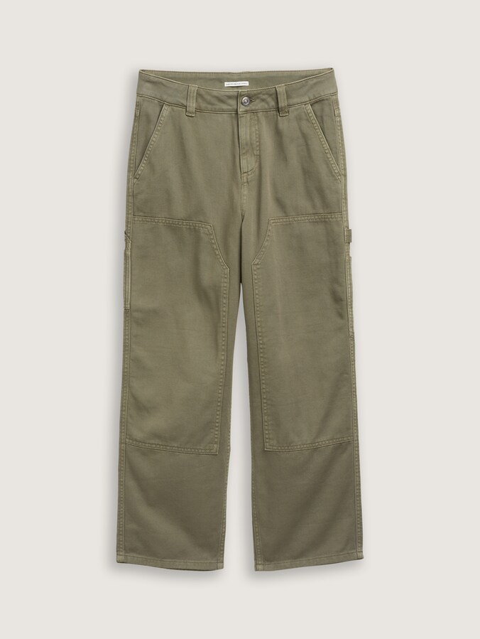 Baggy utility broek door Teen Boys, Dusty Olive Green
