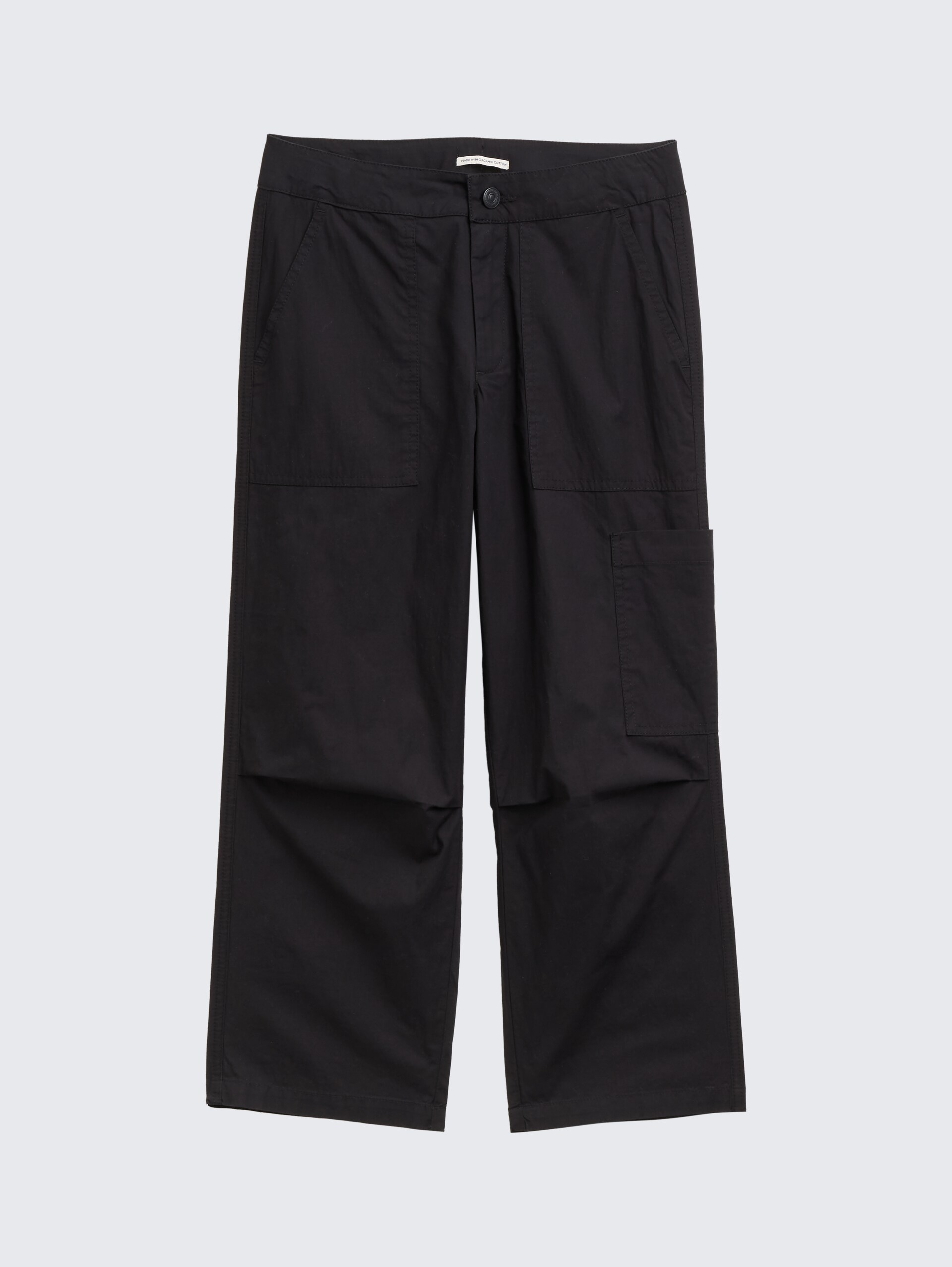 Baggy Fit Parachute Hose - heavy black - Vorder-Produkt-Ansicht