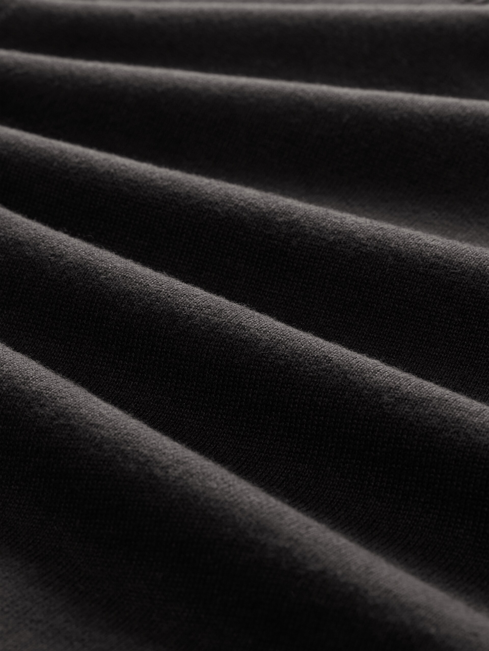 Gebreide trui met boothals - deep black - Materiaalweergave