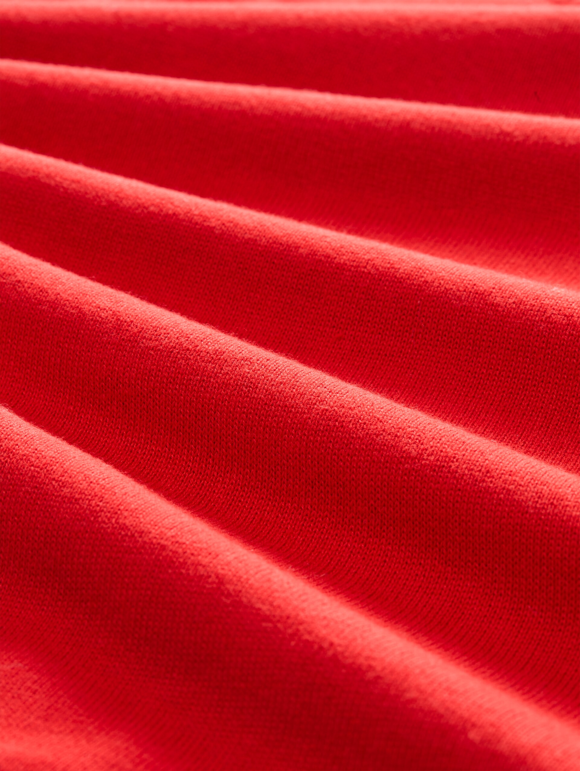 Gebreide trui met boothals - soft scarlet red - Materiaalweergave
