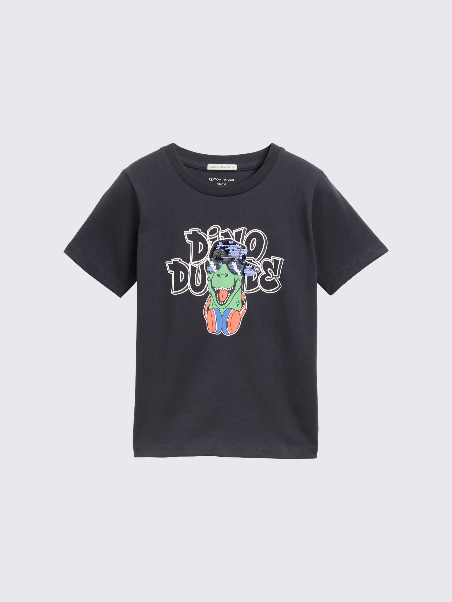 T-Shirt mit Wendepailletten - coal grey - Vorder-Produkt-Ansicht