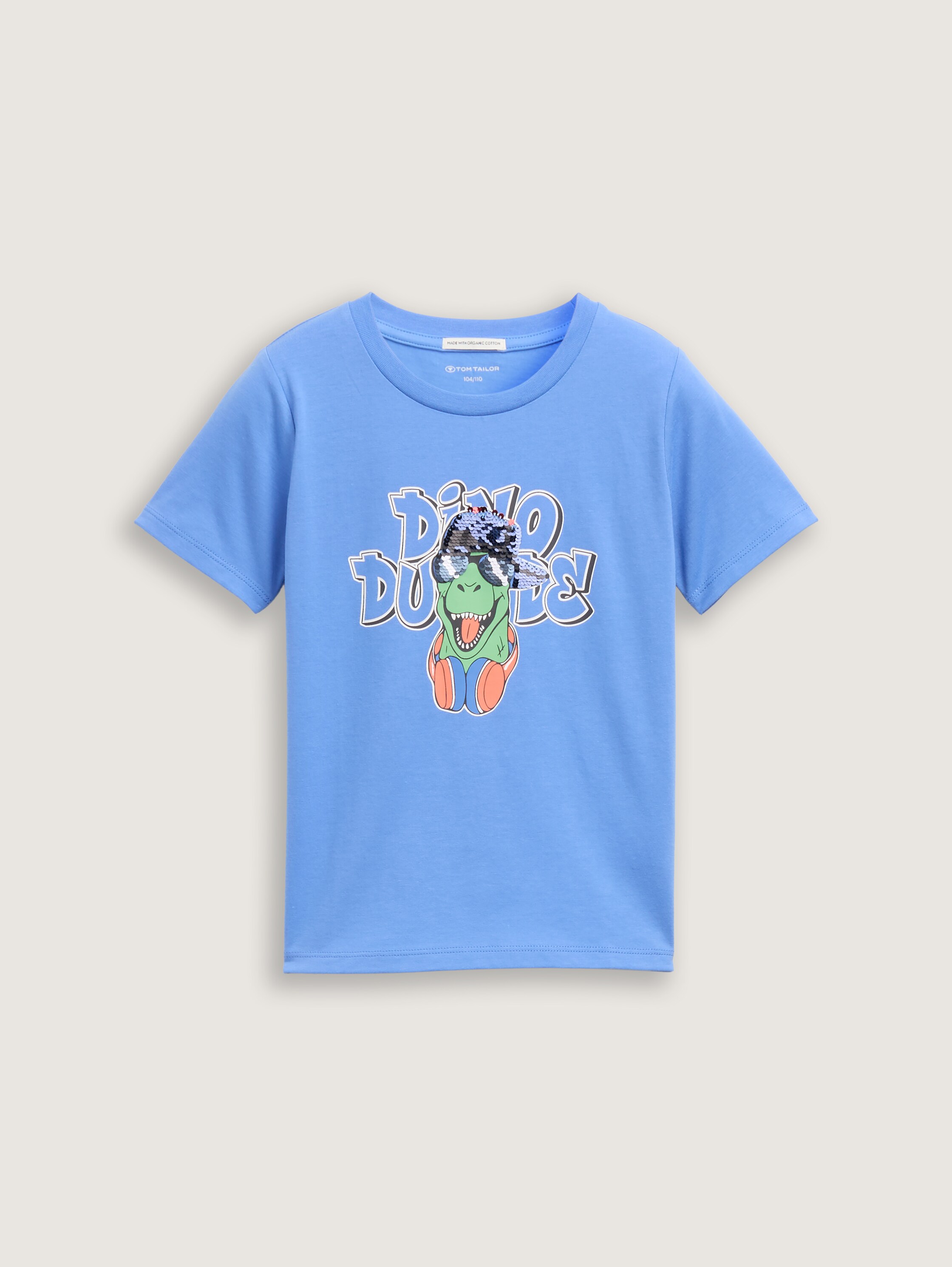 T-shirt with reversible sequins - soft_mid_blue - 