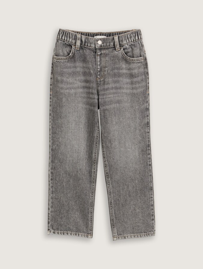 Baggy jeans door Mini Boys, grey denim