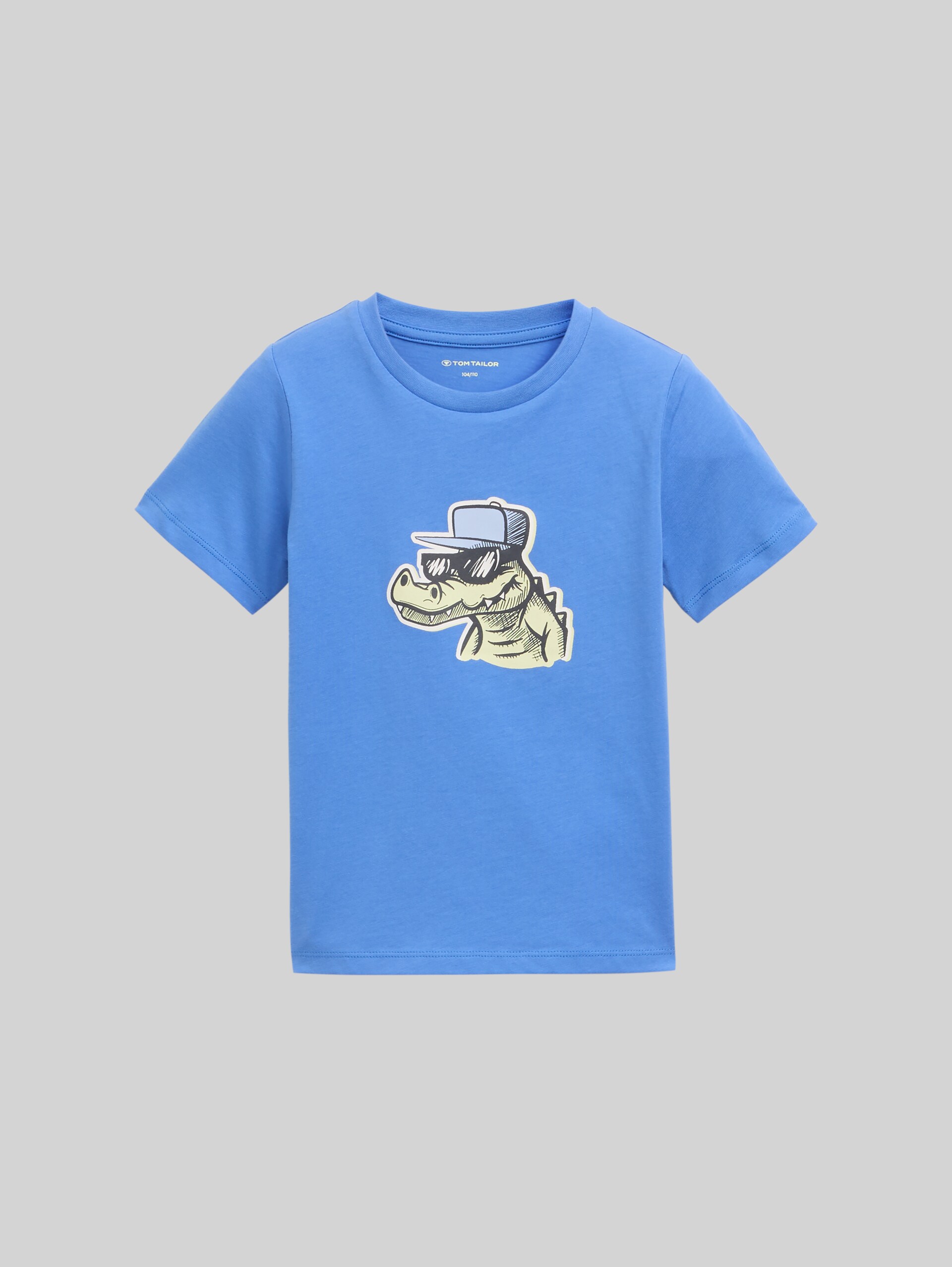 Glow-in-the-Dark T-Shirt - soft mid blue - Vorder-Produkt-Ansicht