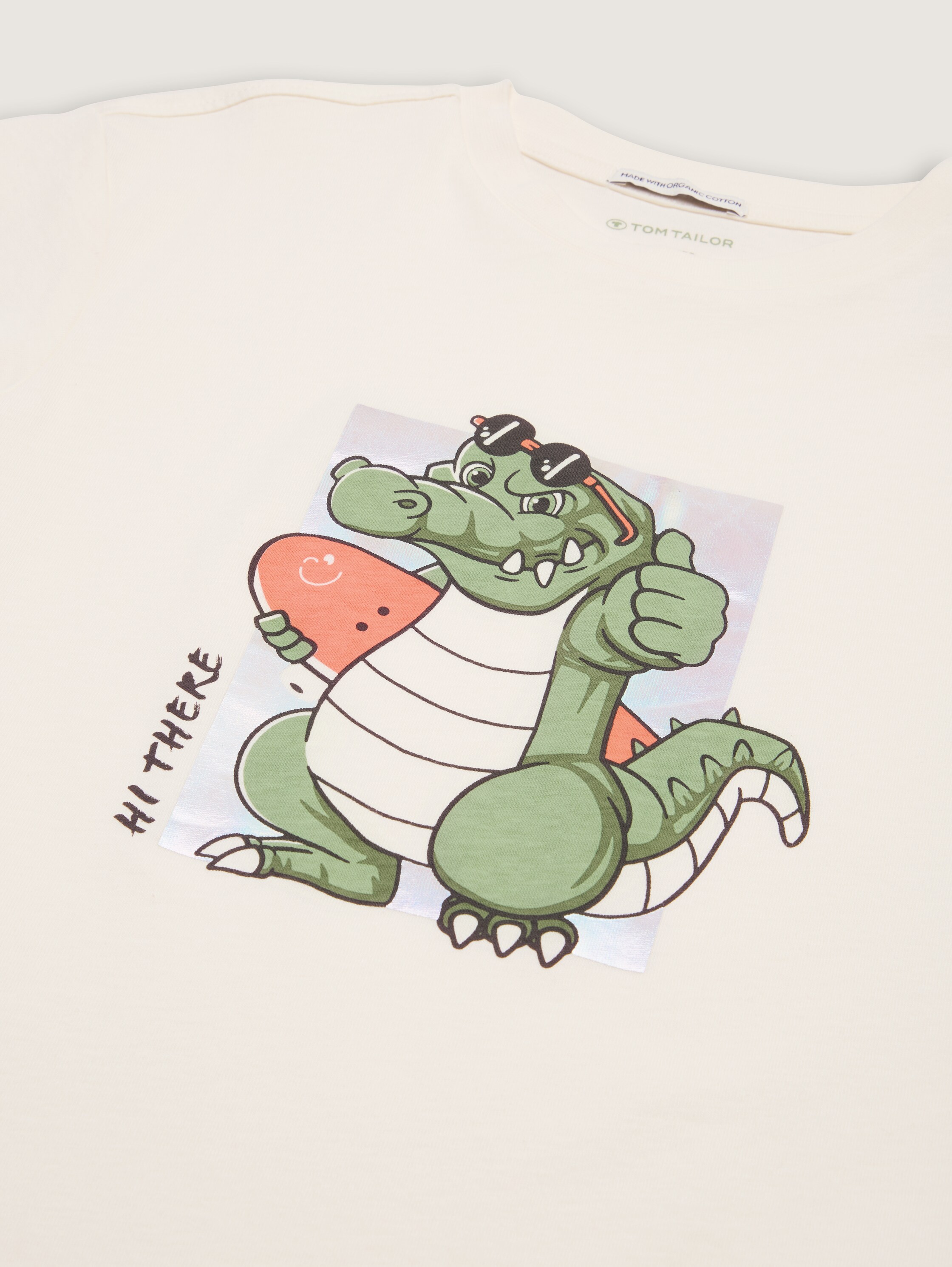 Oversize T-Shirt mit Print - wool_white - 