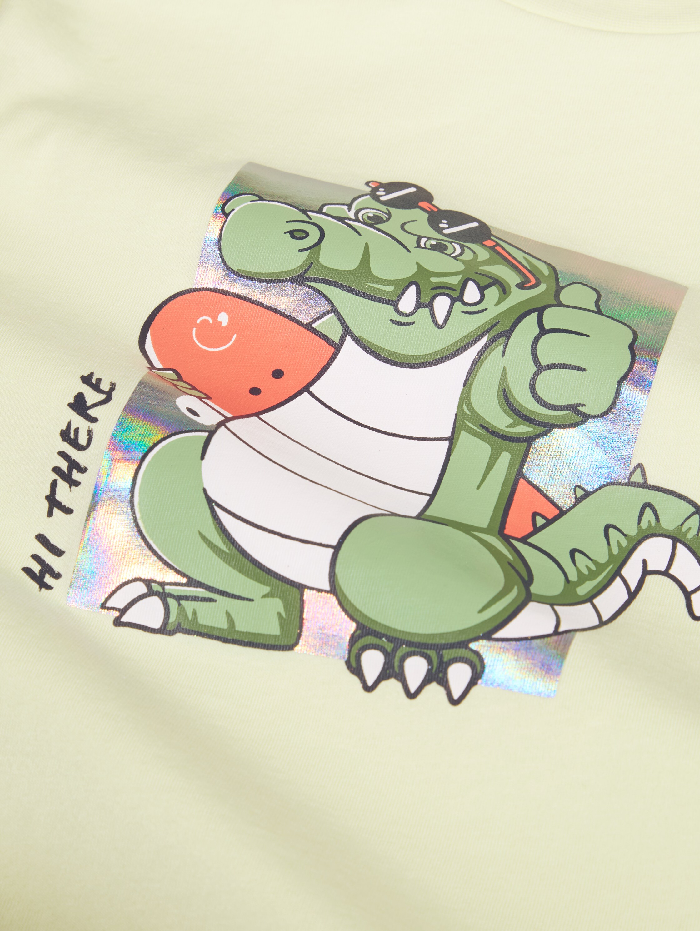 Oversize T-Shirt mit Print - lime_cream_green - 