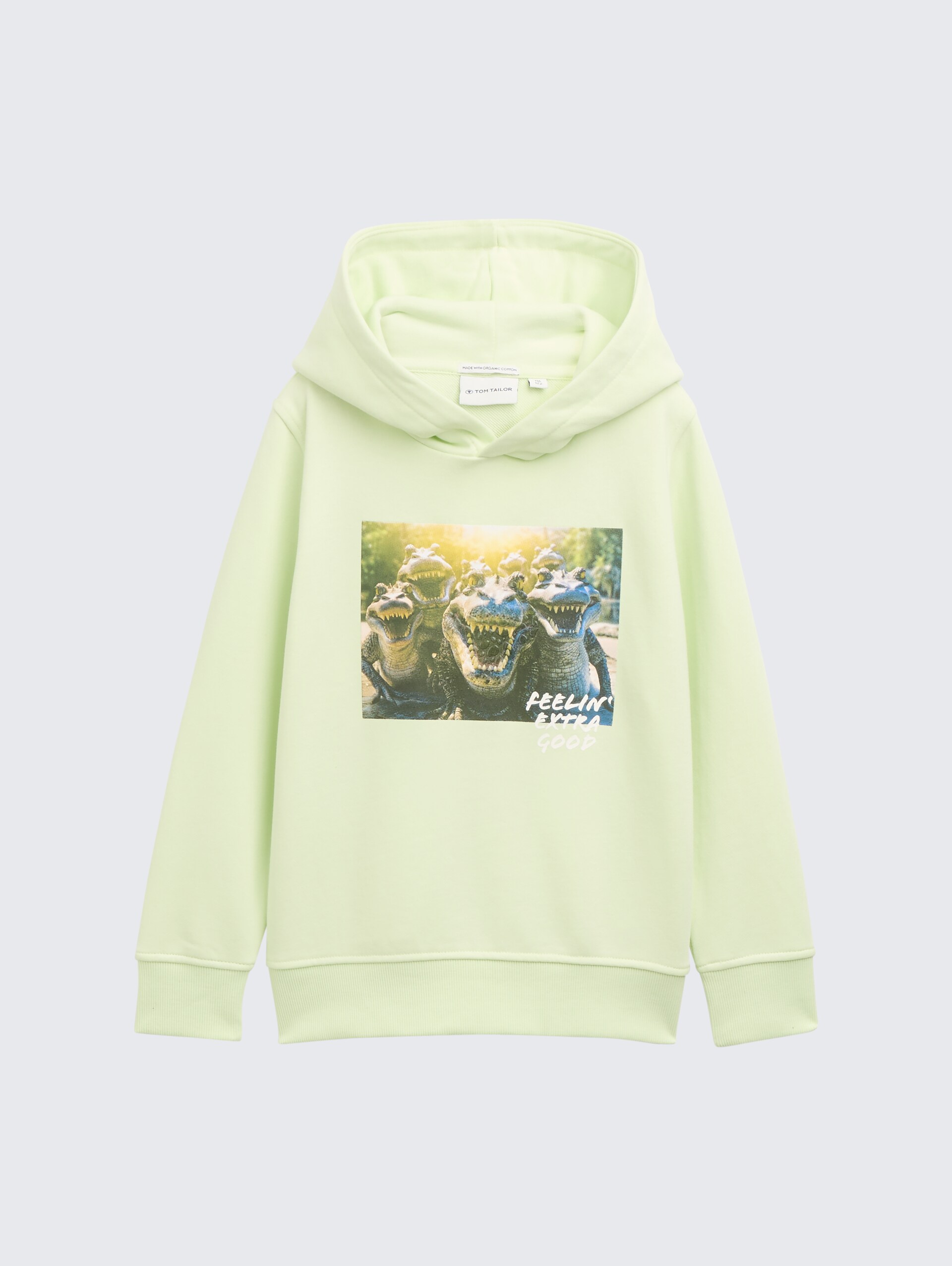 Hoodie Sweatshirt mit Print - lime cream green - Vorder-Produkt-Ansicht