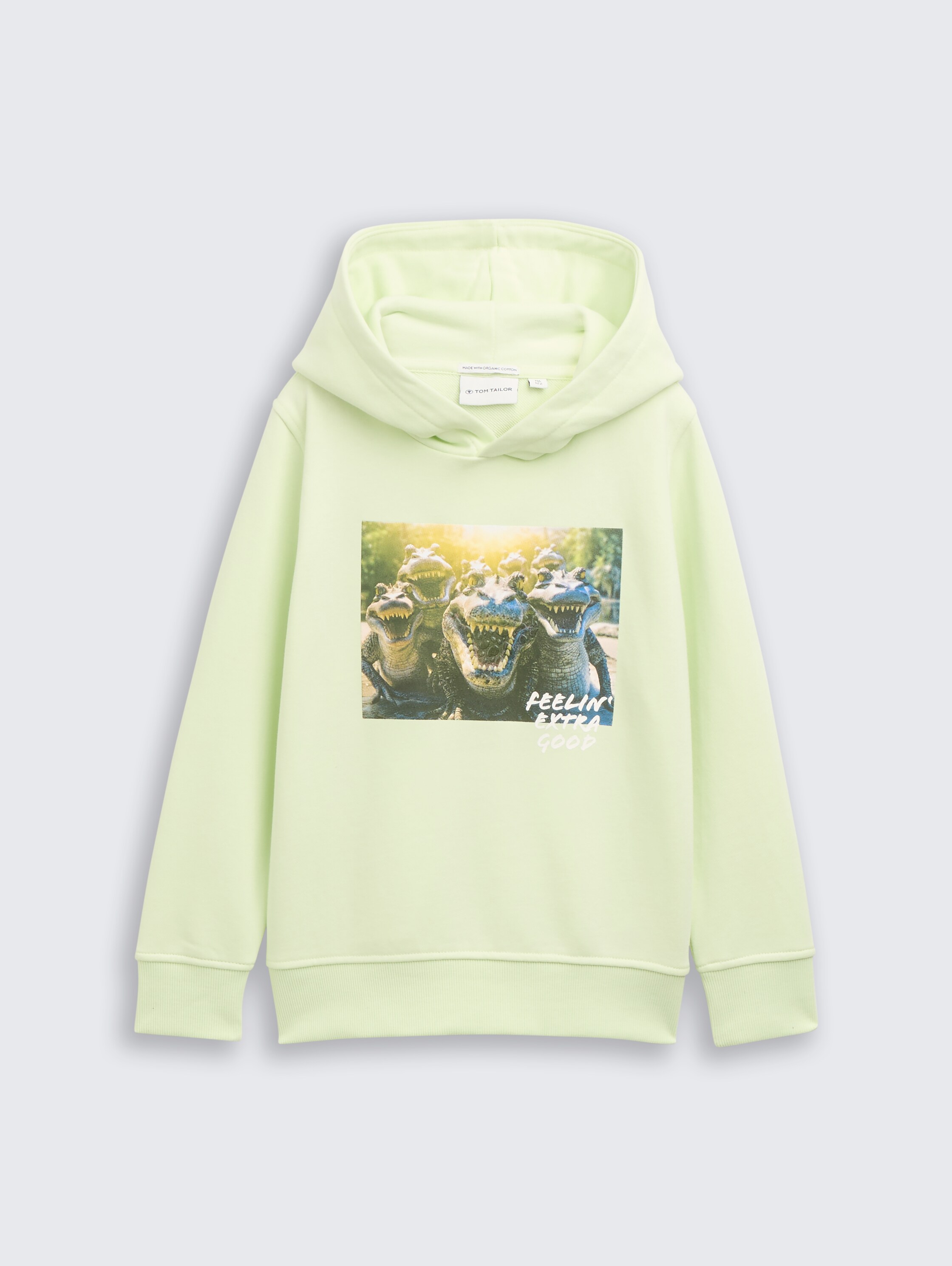 Hoodie Sweatshirt mit Print - lime_cream_green - 