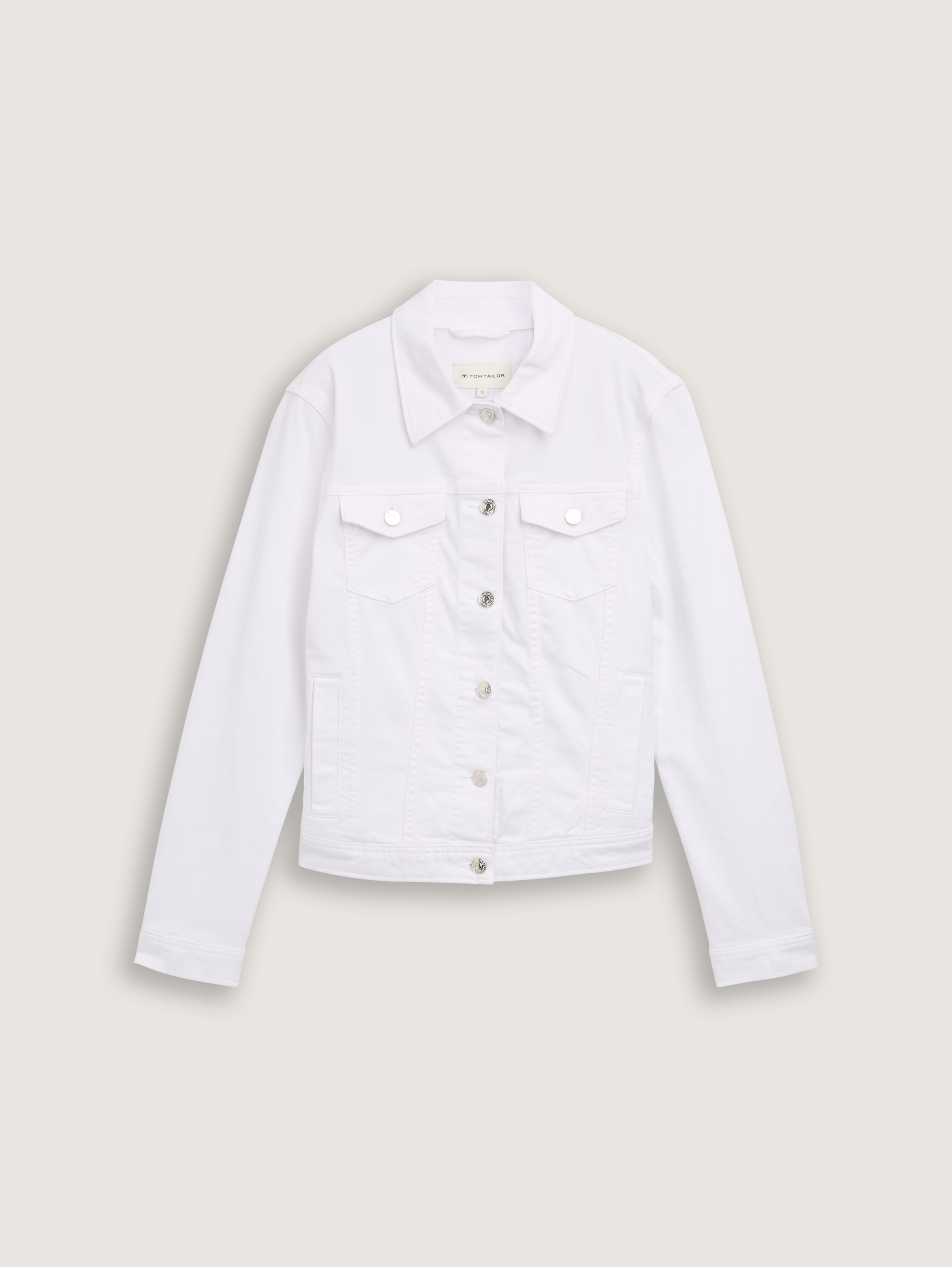 Jeansjacke mit Eingriffstaschen - white - 