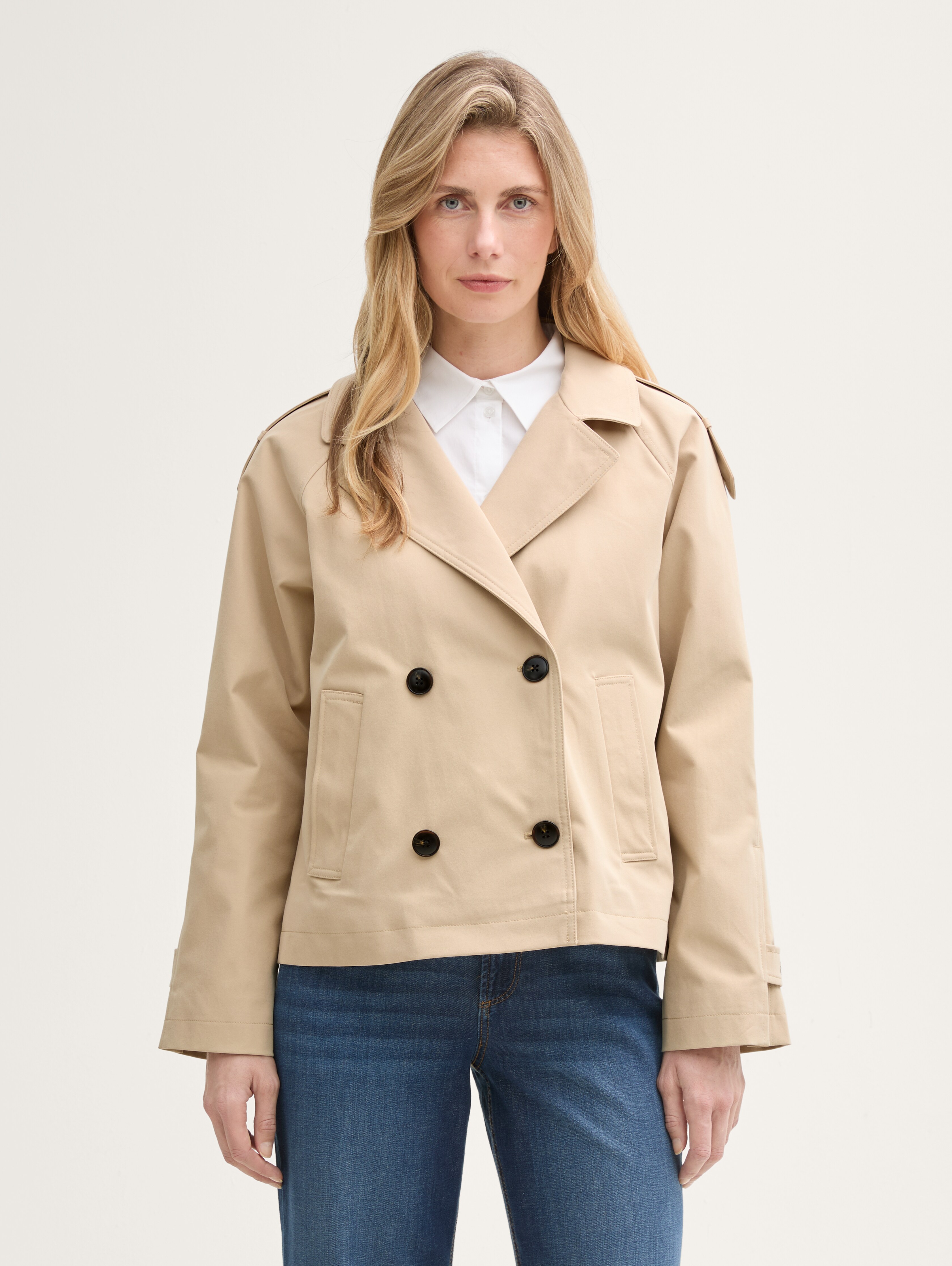 ジャケット TAGLIATORE Women Jackets J BERTHA16B 160064T1292 Beige Womens Denim Jacket Jeans Stretch Twill Jackets Grey Beige