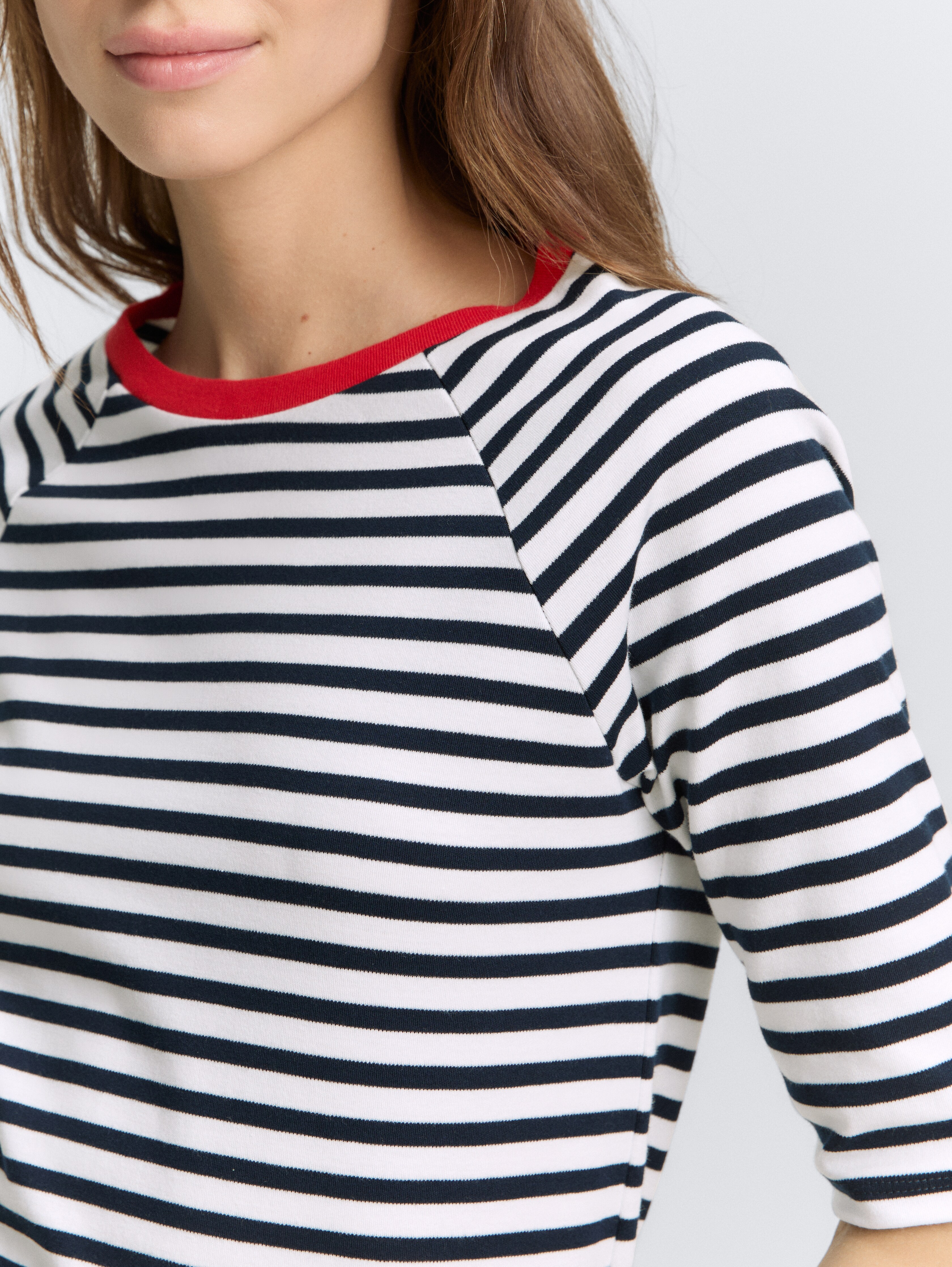 売れ筋商品|||トムテイラー Tシャツ レディース トップス STRUCTURED - Long sleeved top - offwhite/navy トムテイラー レディース Tシャツ トップス STRUCTURED - Long