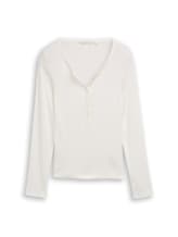 Nicht ausgewählt, Slim Fit Henley Langarmshirt von , weiß