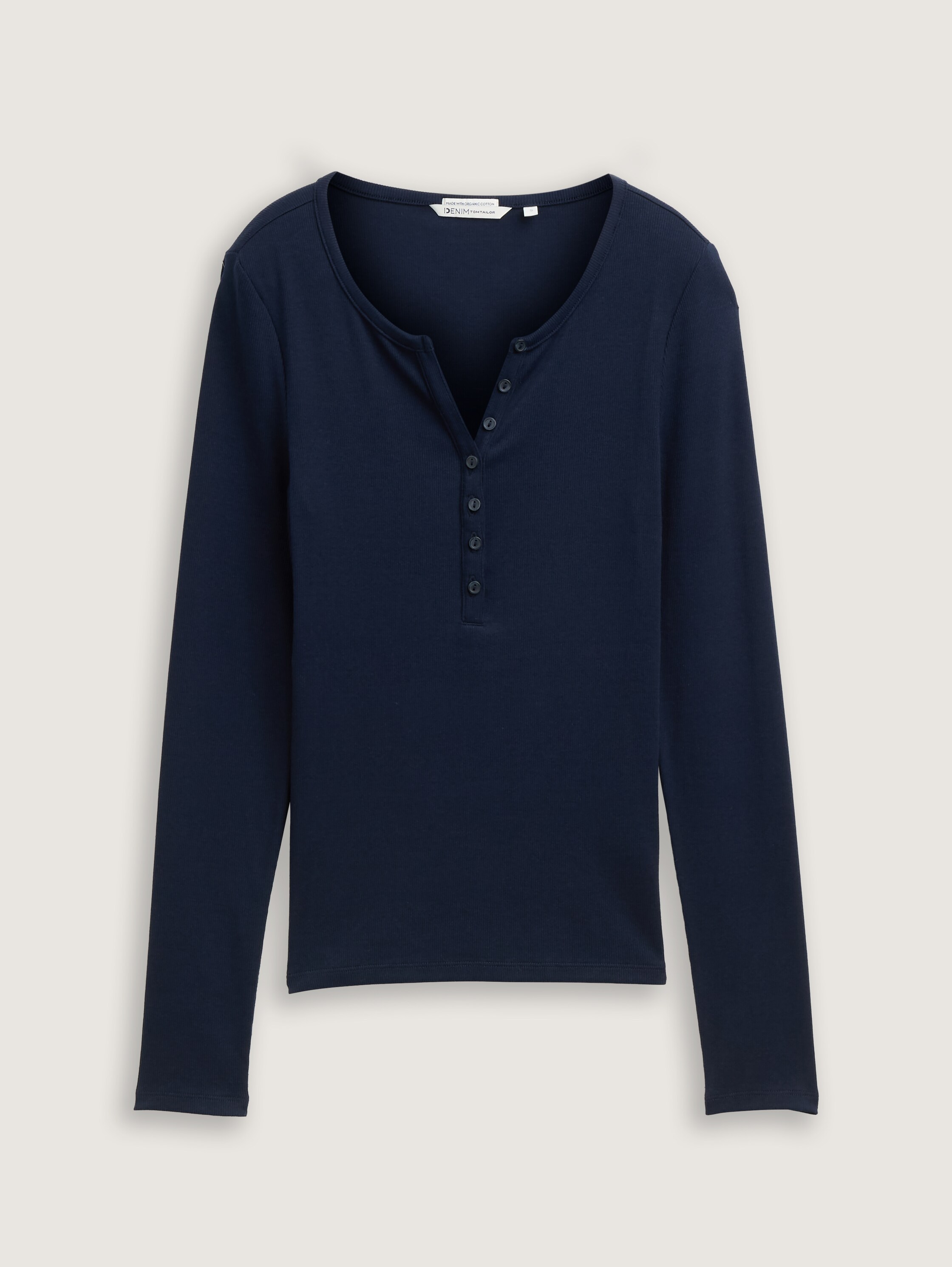 Slim Fit Henley Langarmshirt - sky captain blue - Vorder-Produkt-Ansicht