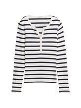 Nicht ausgewählt, Slim Fit Henley Langarmshirt von , blau