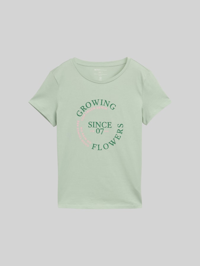 T-Shirt mit Print von Denim Female, Fresh Mint Green