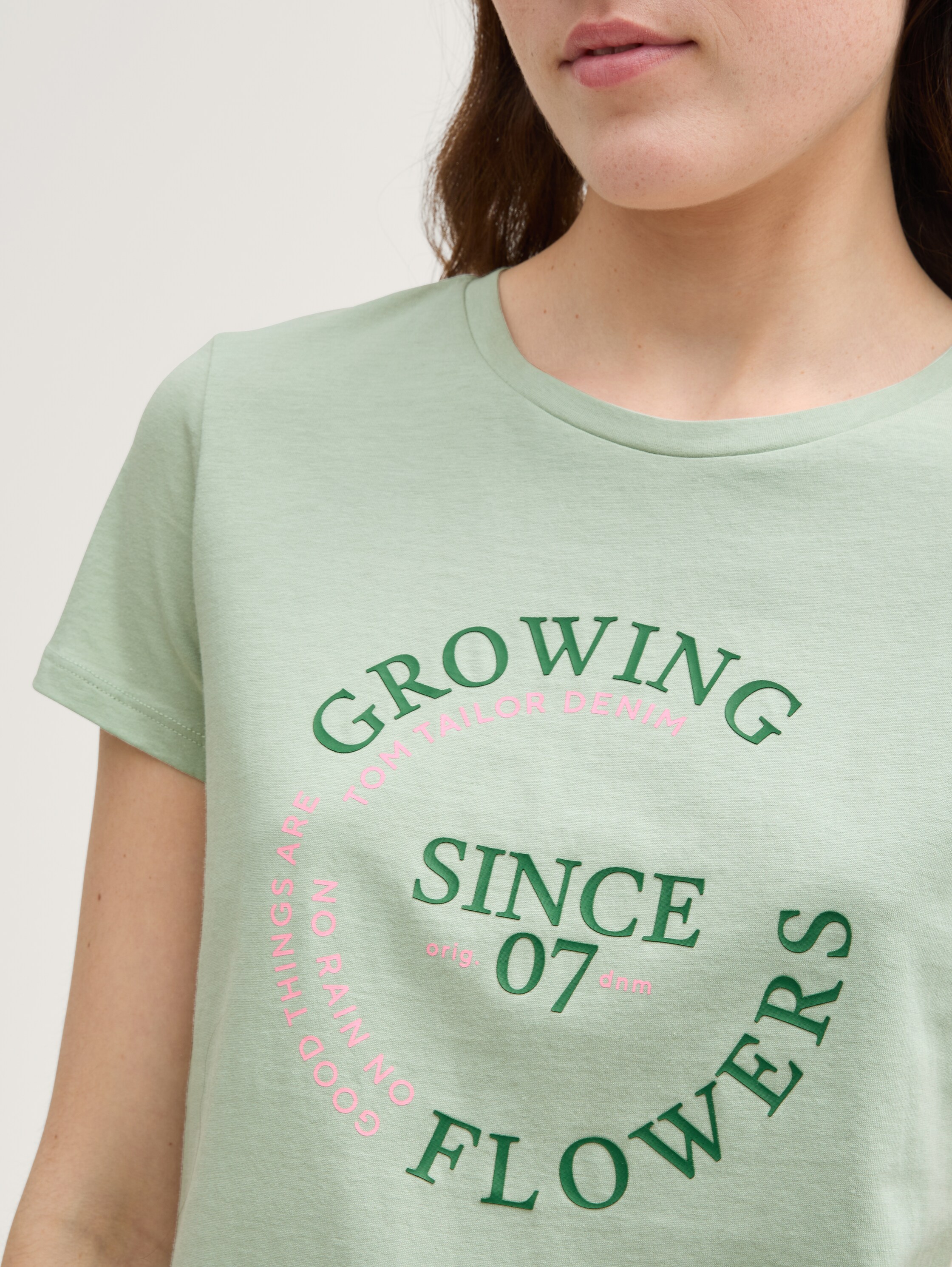 T-Shirt mit Print - fresh_mint_green - 