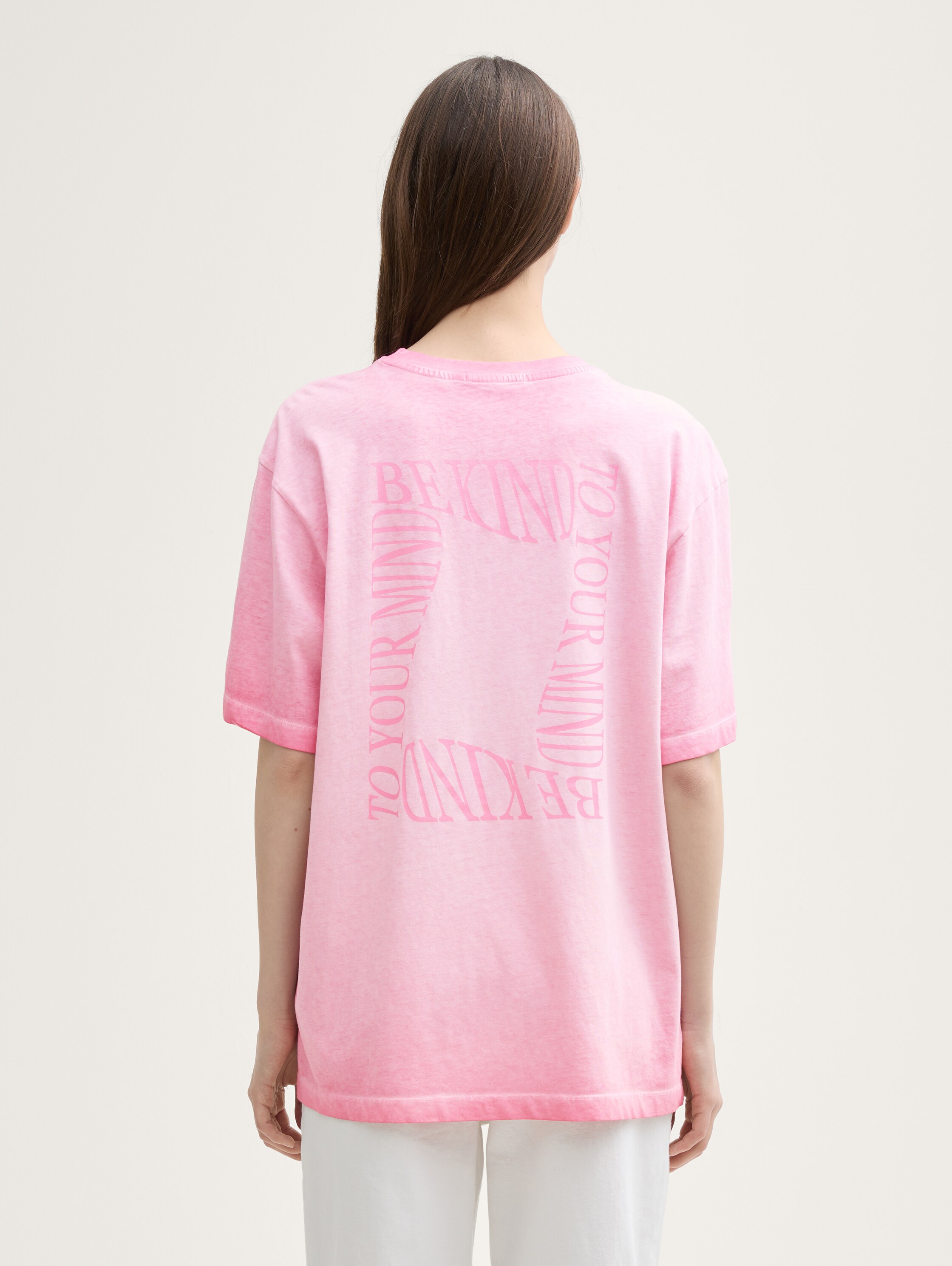 Oversize T-Shirt mit Print - light_dusty_pink - 