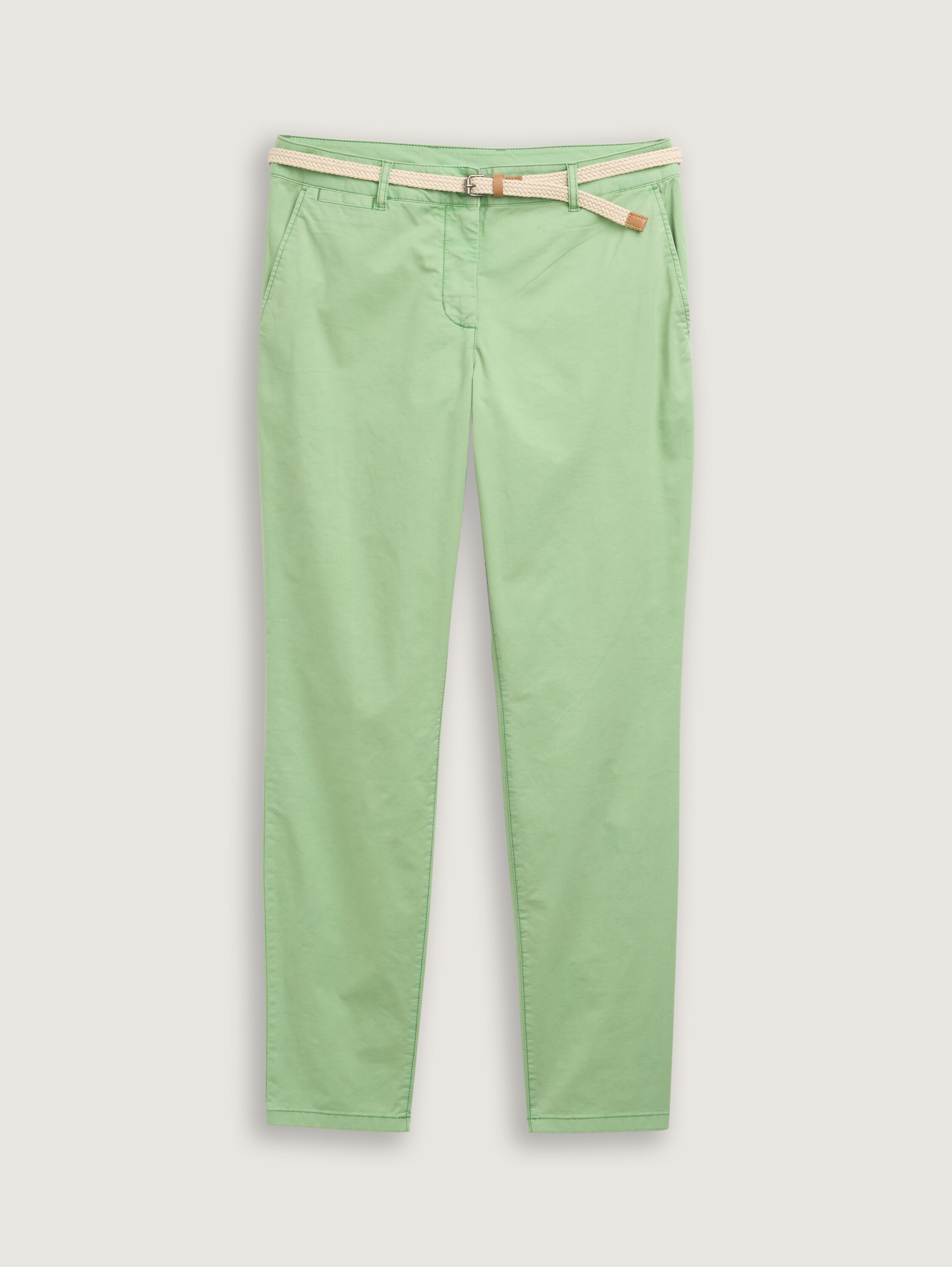 Slim Chino Hose mit Gürtel - true_green - 