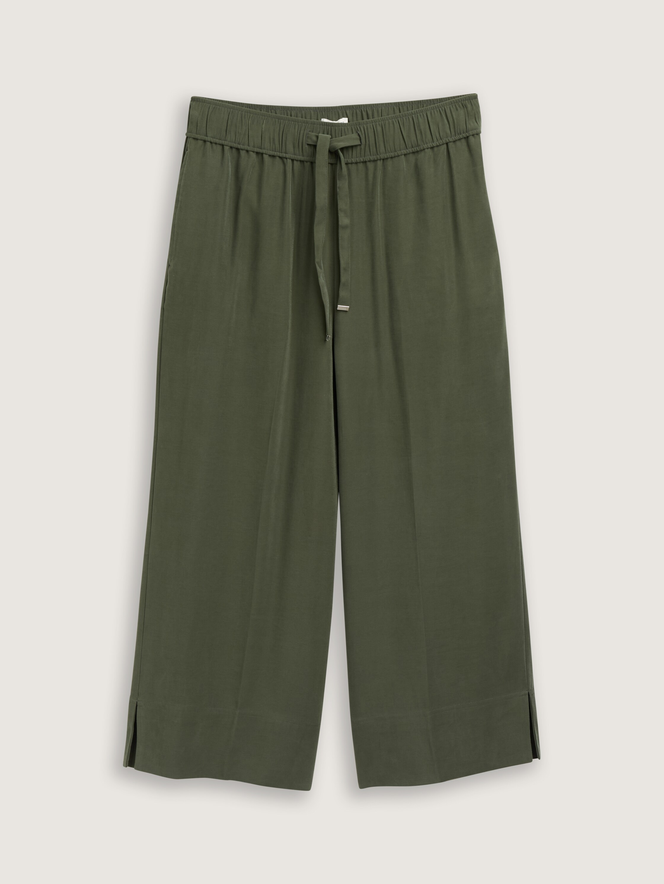 High Waist Culotte Hose - deep_forest_green - 