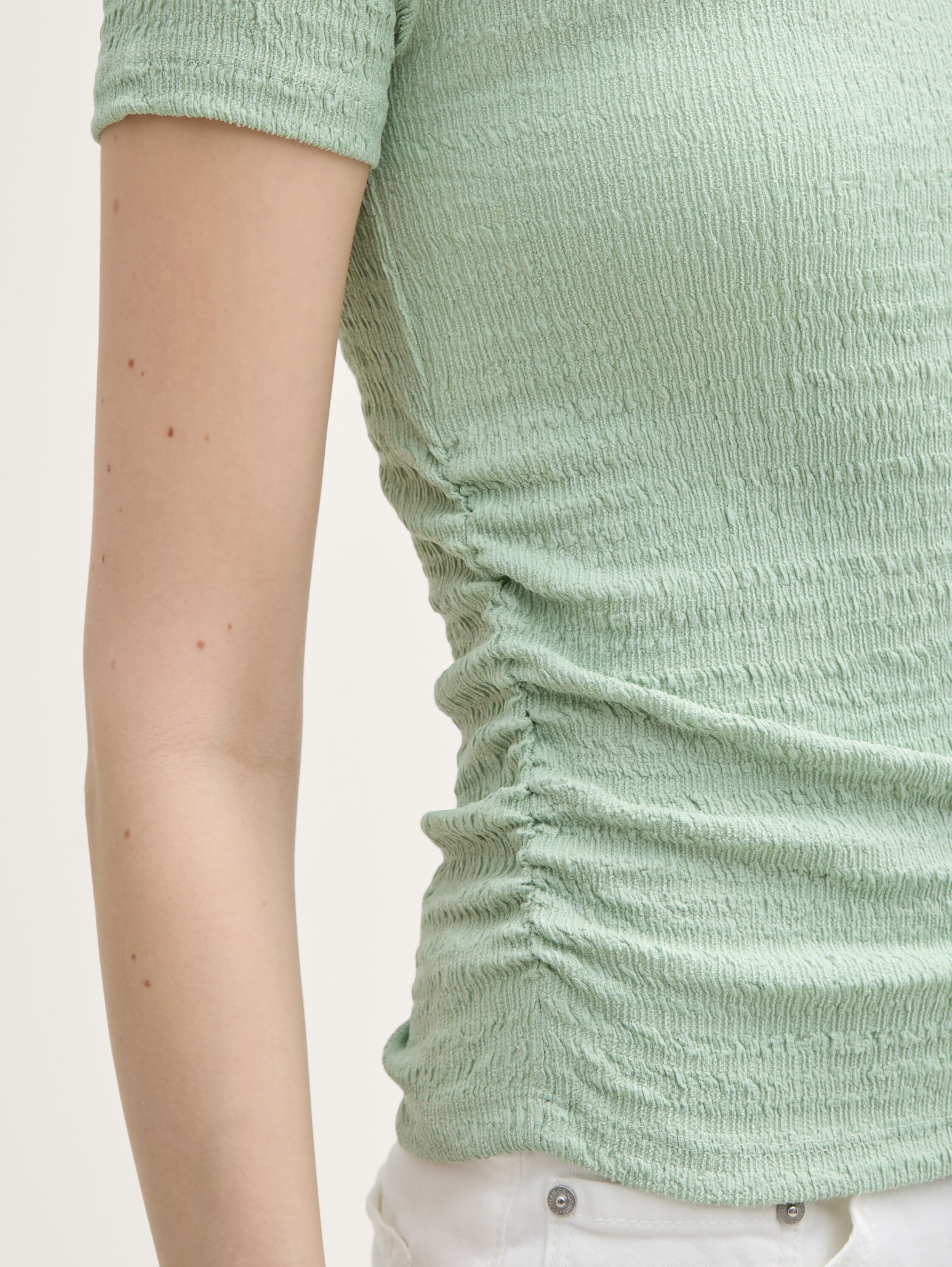 T-Shirt in Knitter-Optik - fresh_mint_green - 