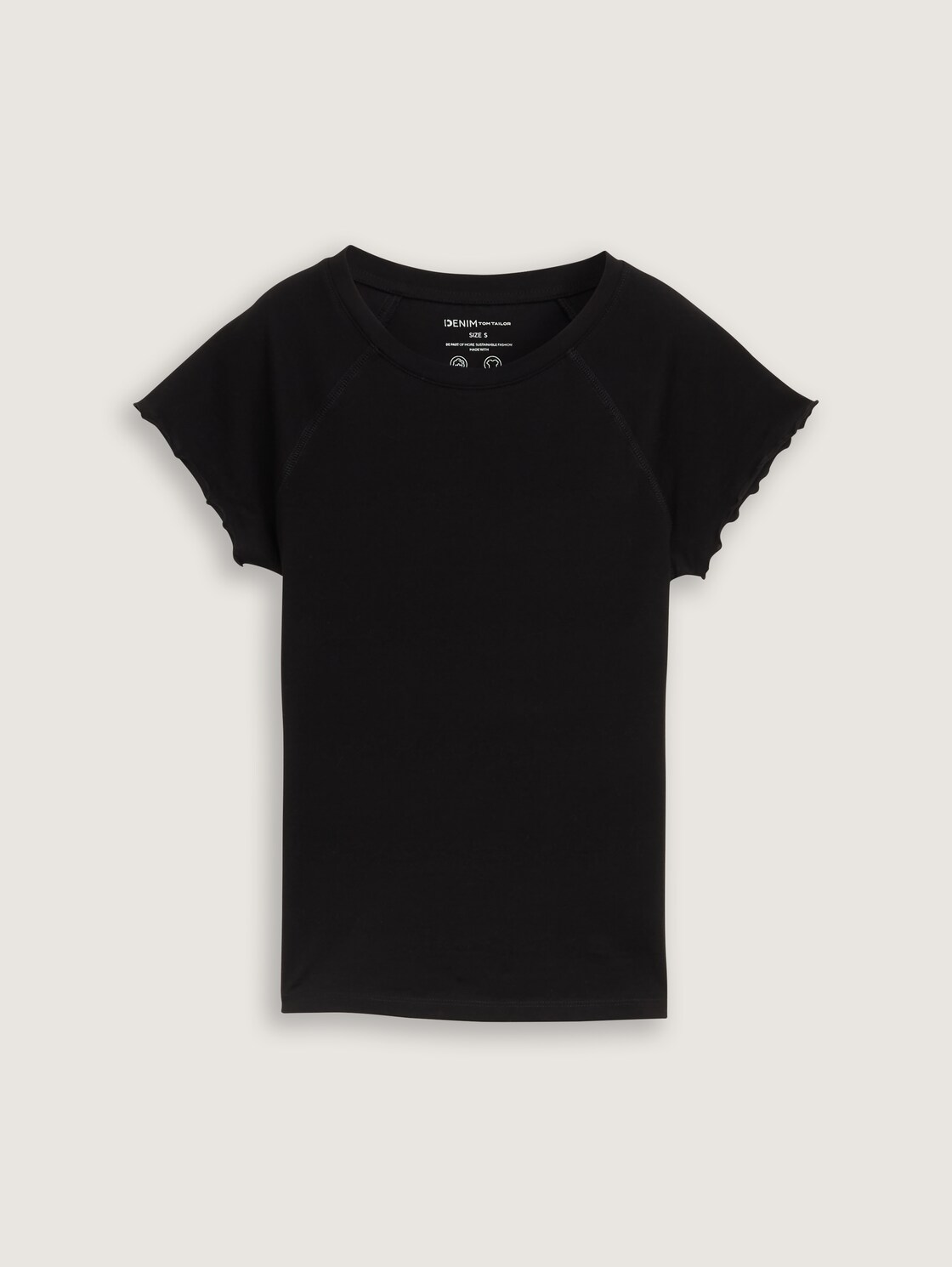 Slim Fit Raglan T-Shirt - deep black - Vorder-Produkt-Ansicht