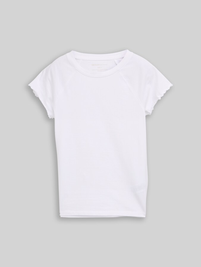 Slim Fit Raglan T-Shirt von Denim Female, White