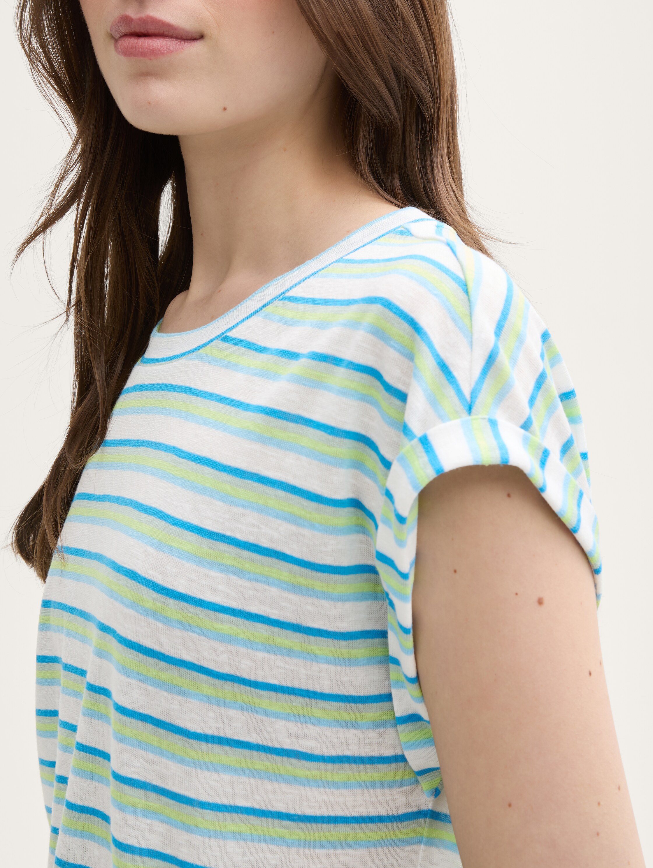 T-Shirt mit Streifenmuster - light_multicolor_stripe - 