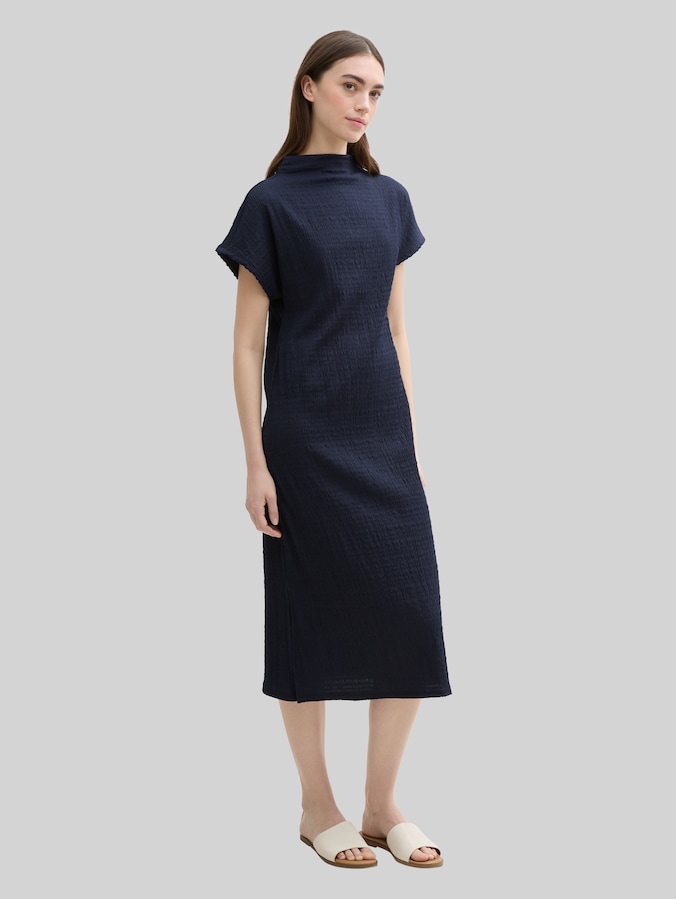 Robe midi avec col montant par Denim Female, sky captain blue