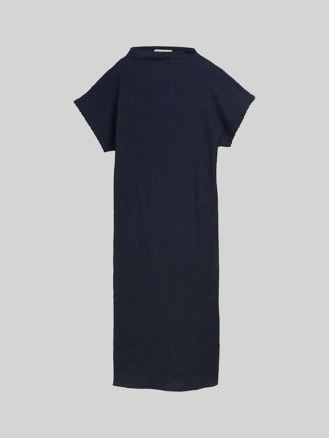 Midi-Kleid mit Stehkragen von Denim Female, sky captain blue