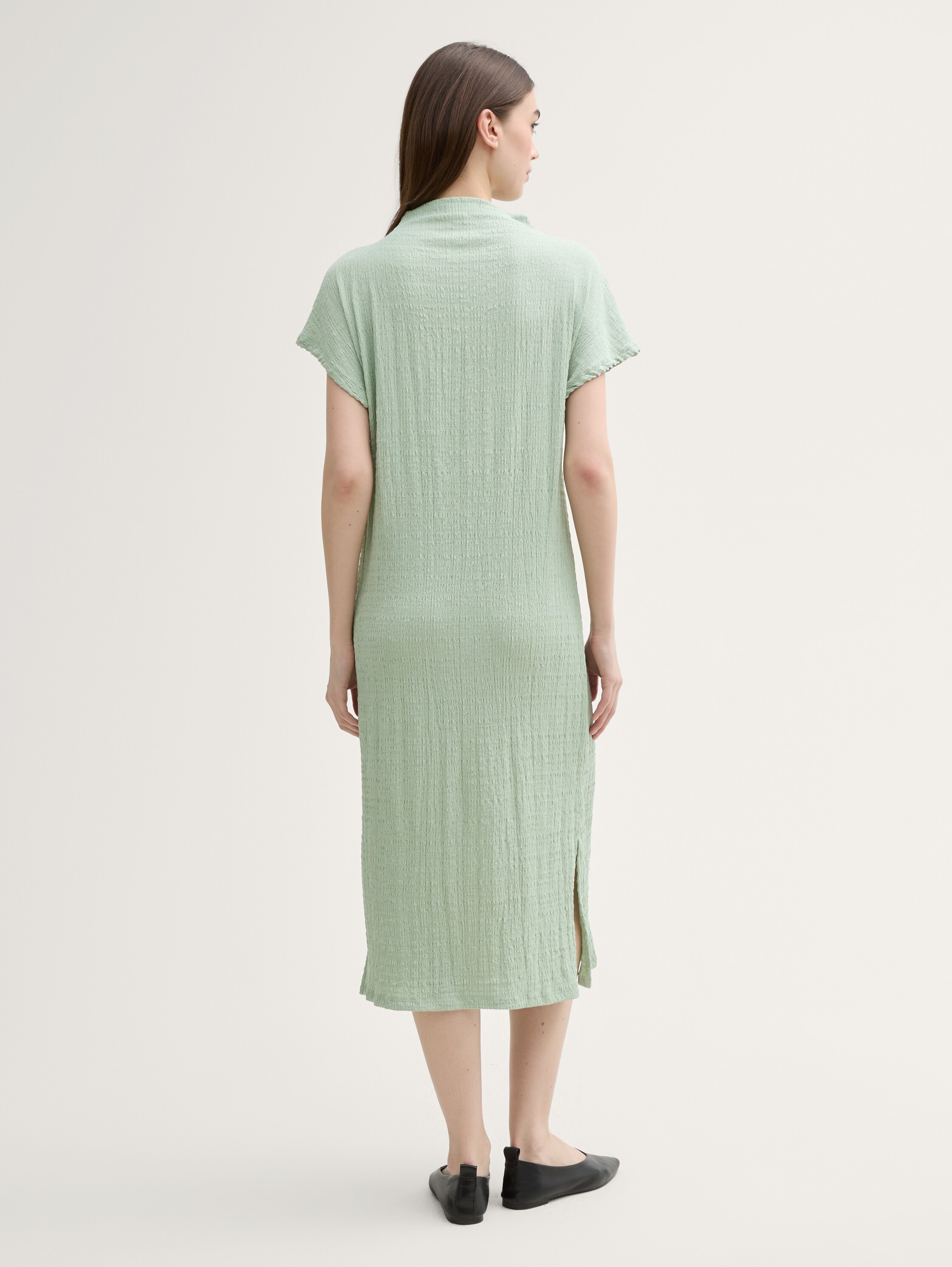 Midi-Kleid mit Stehkragen - fresh_mint_green - 
