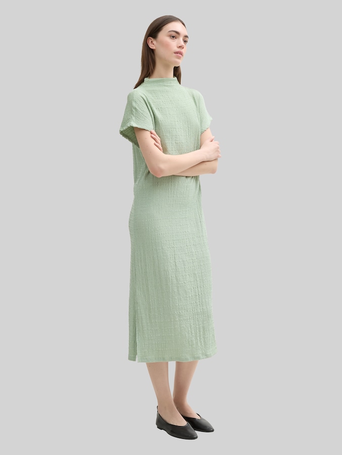Robe midi avec col montant par Denim Female, Fresh Mint Green