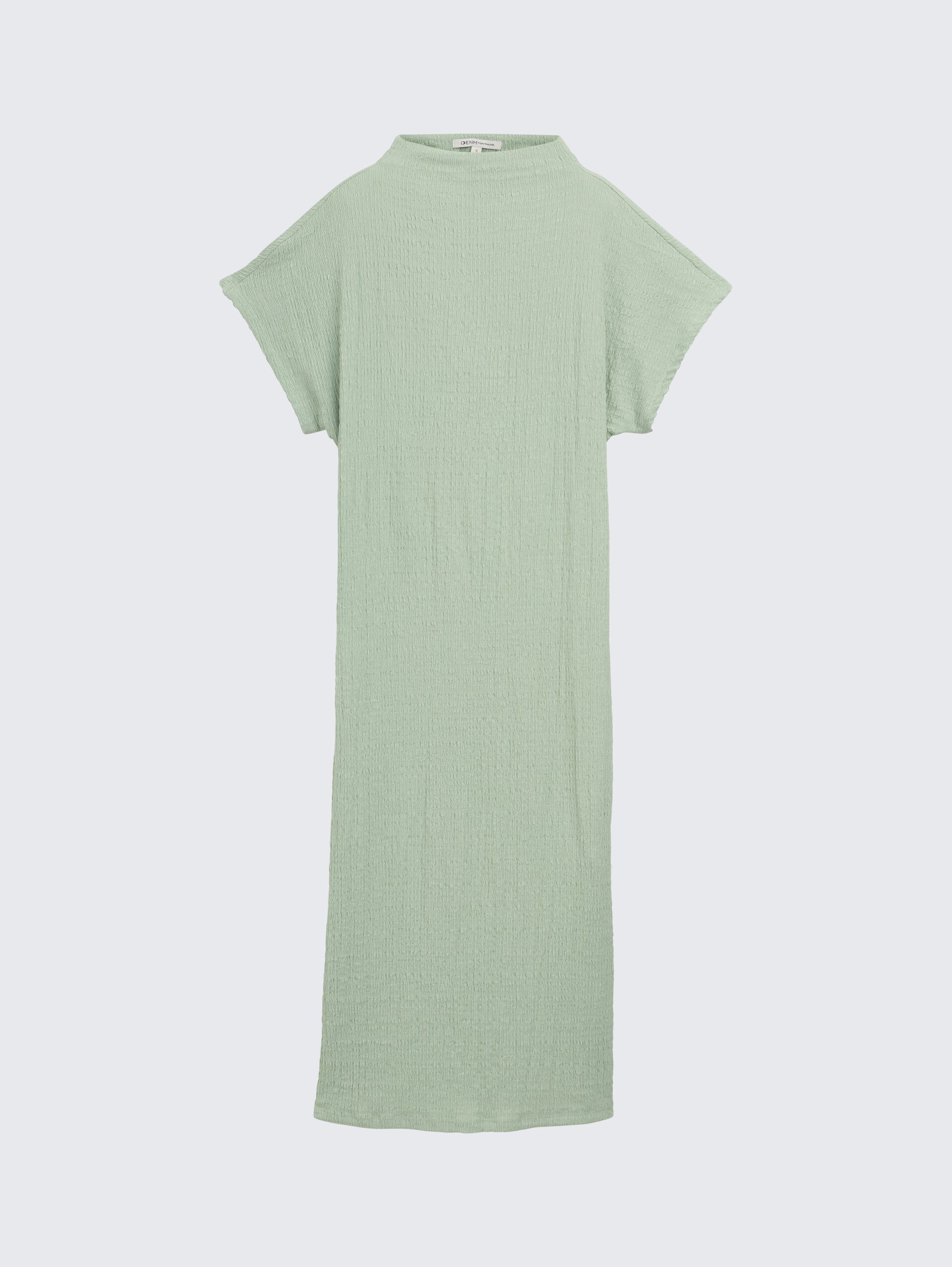 Midi-Kleid mit Stehkragen - Fresh Mint Green - Vorder-Produkt-Ansicht