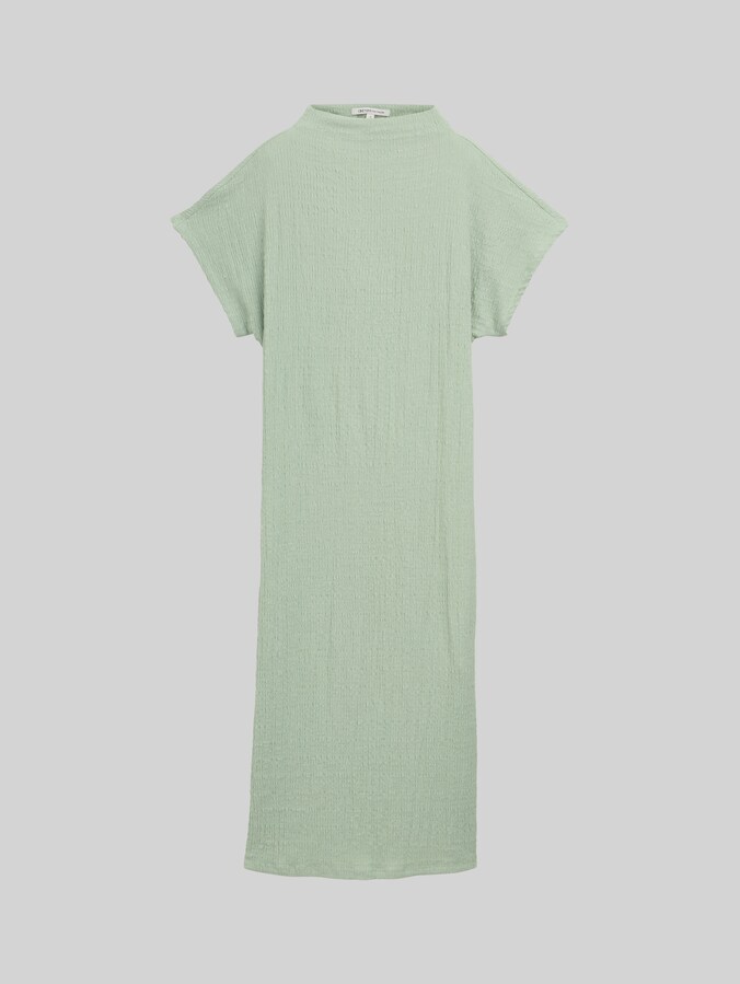 Midi-jurk met opstaande kraag door Denim Female, Fresh Mint Green