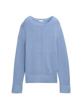 Ausgewählt, Strickpullover mit Schlitz-Details von Tom Tailor, blau