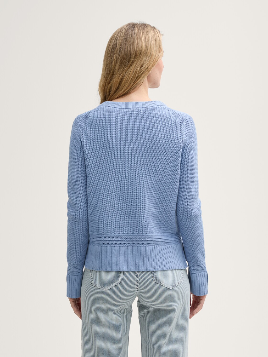 Strickpullover mit Schlitz-Details - flawless blue