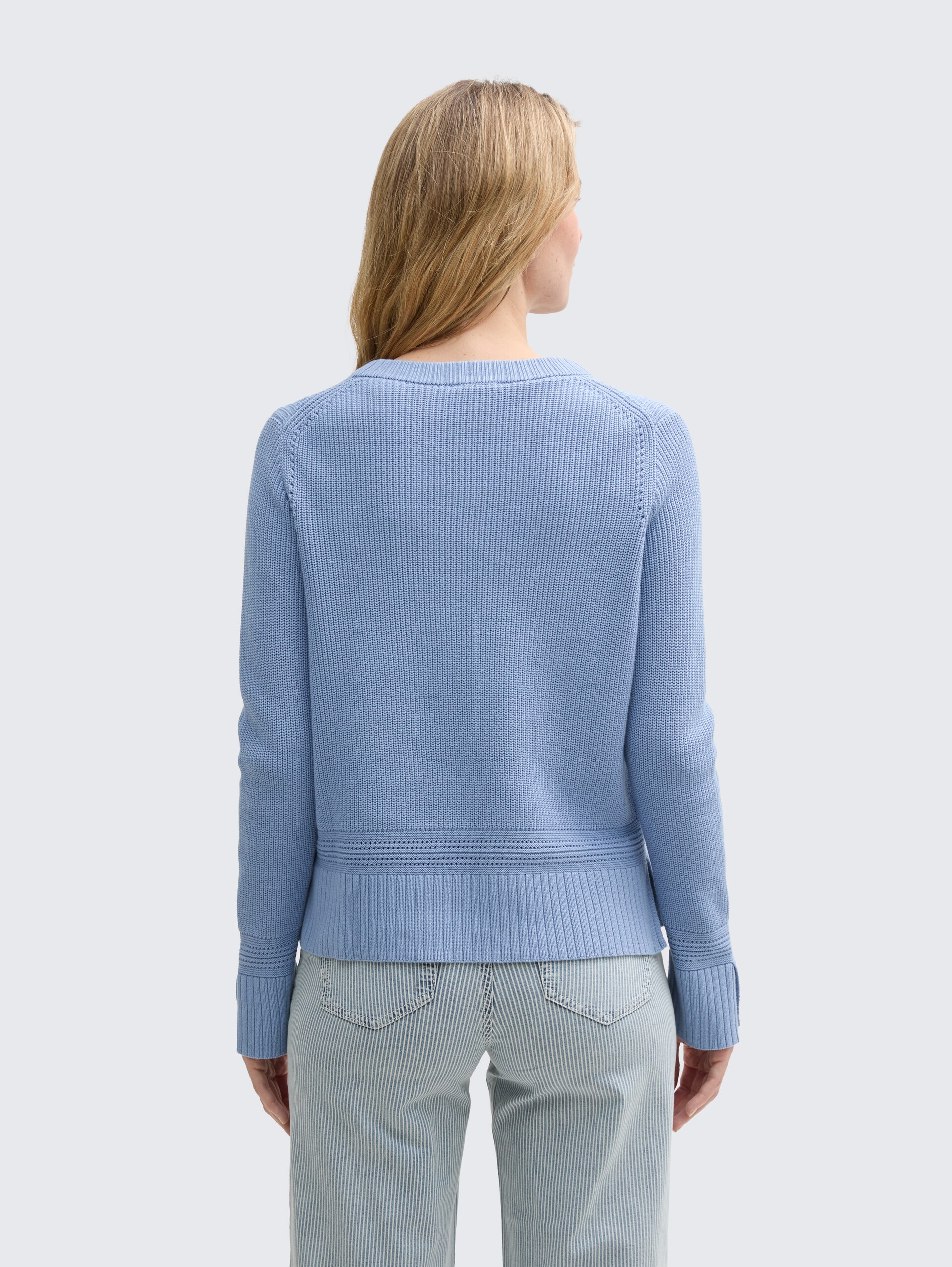 Strickpullover mit Schlitz-Details - flawless blue