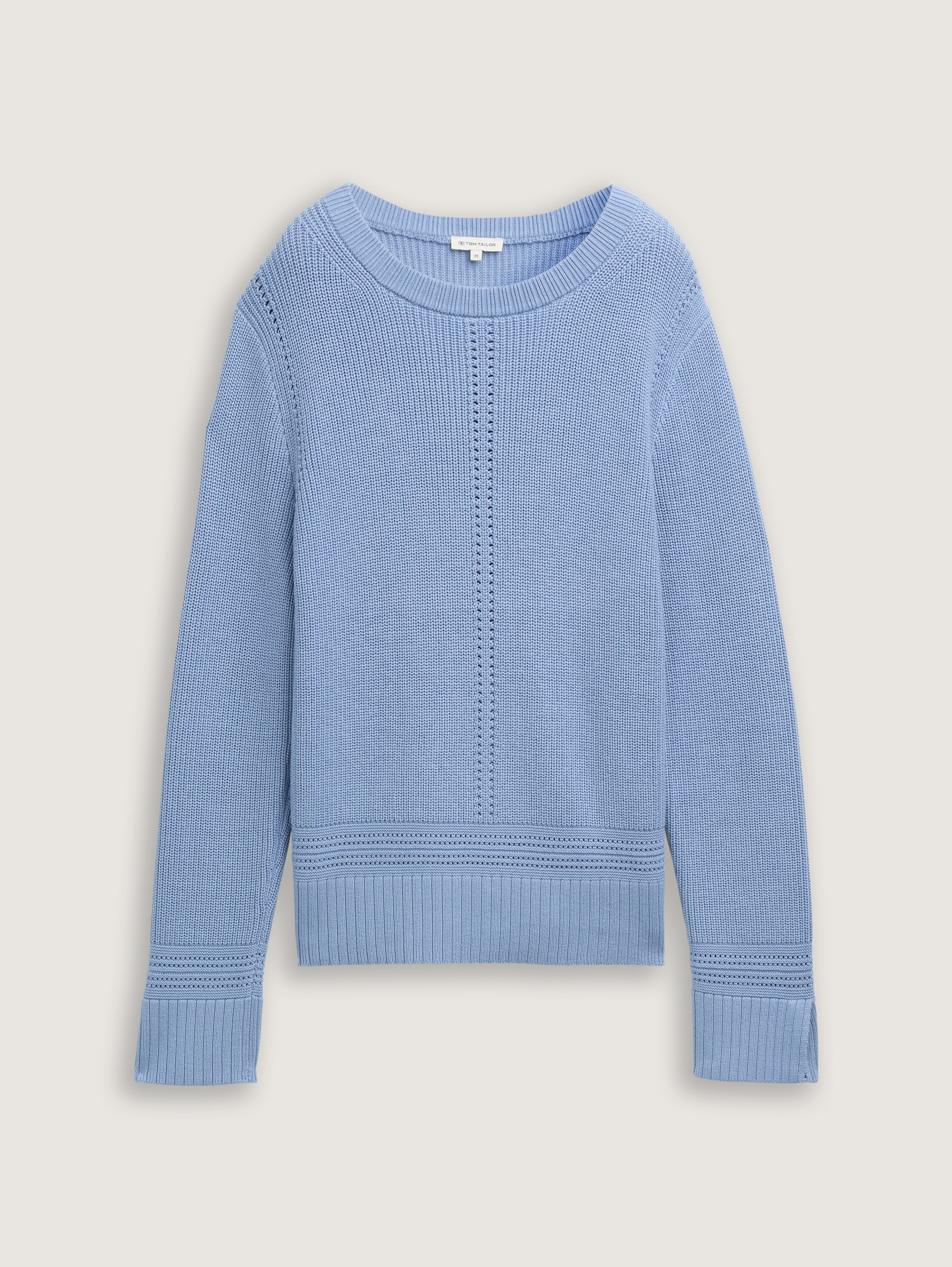 Strickpullover mit Schlitz-Details - flawless_blue - 