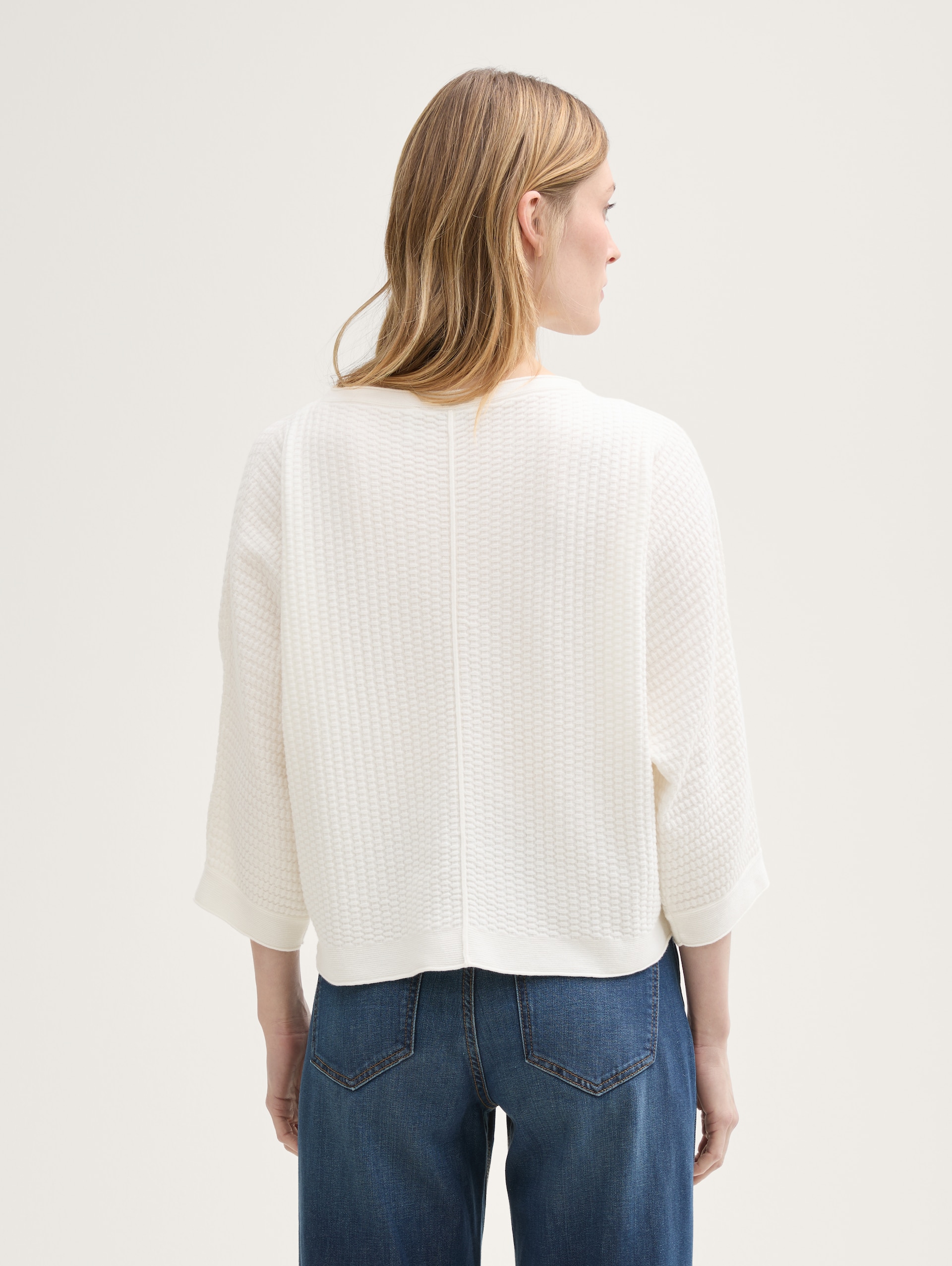 Loose Fit Strickpullover - Whisper White