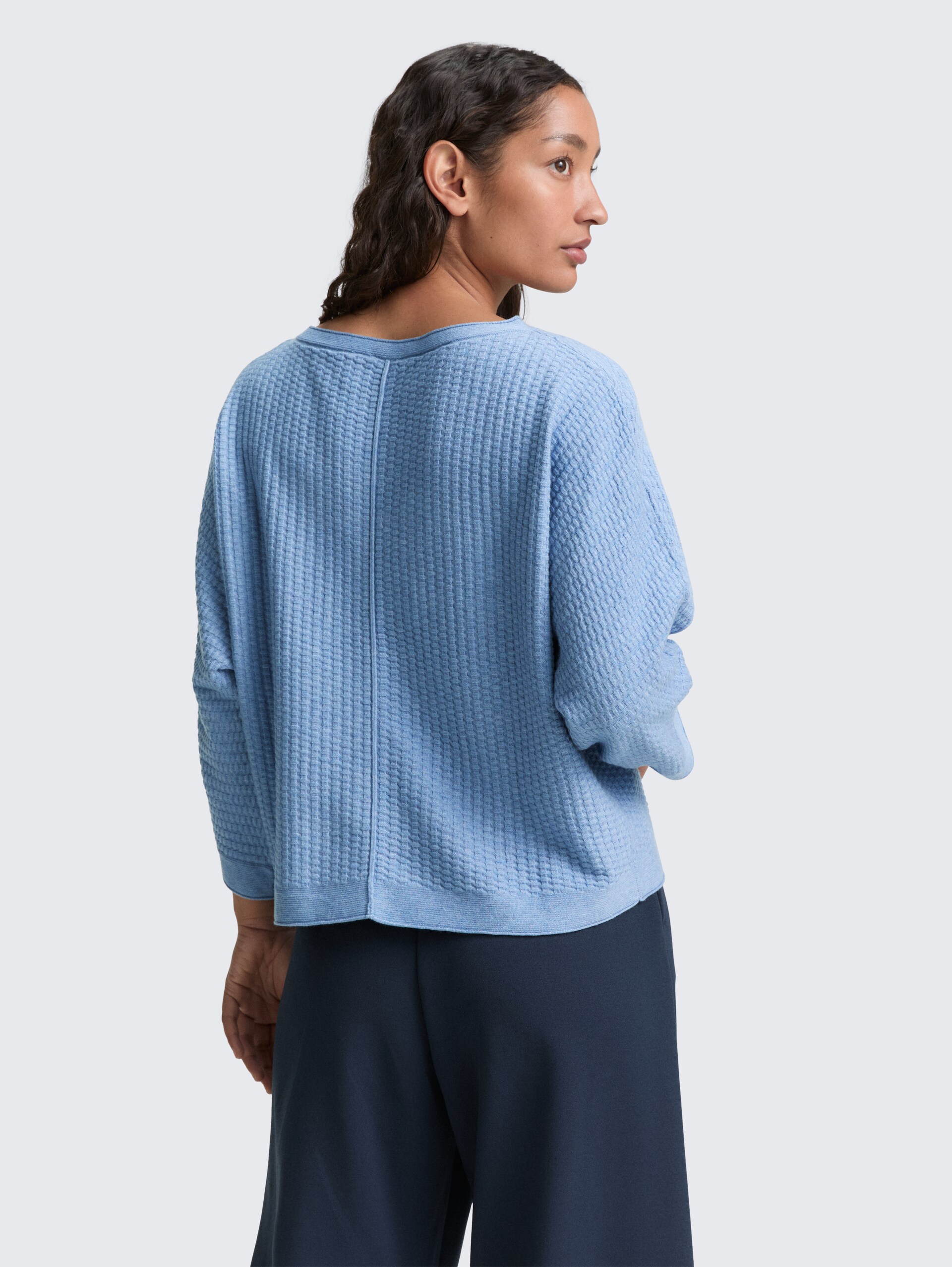 Loose Fit Strickpullover - flawless blue melange