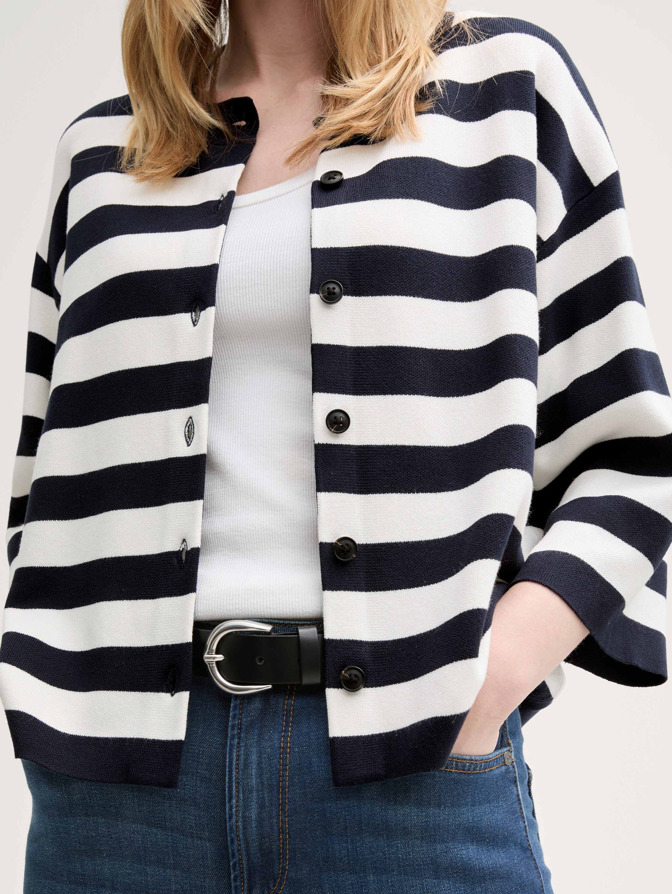 Cardigan mit Streifenmuster - 5