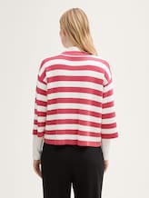 Vest met streepjesmotief - red offwhite block stripe