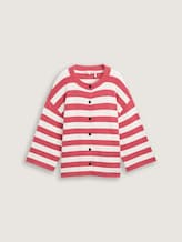 Vest met streepjesmotief - red offwhite block stripe