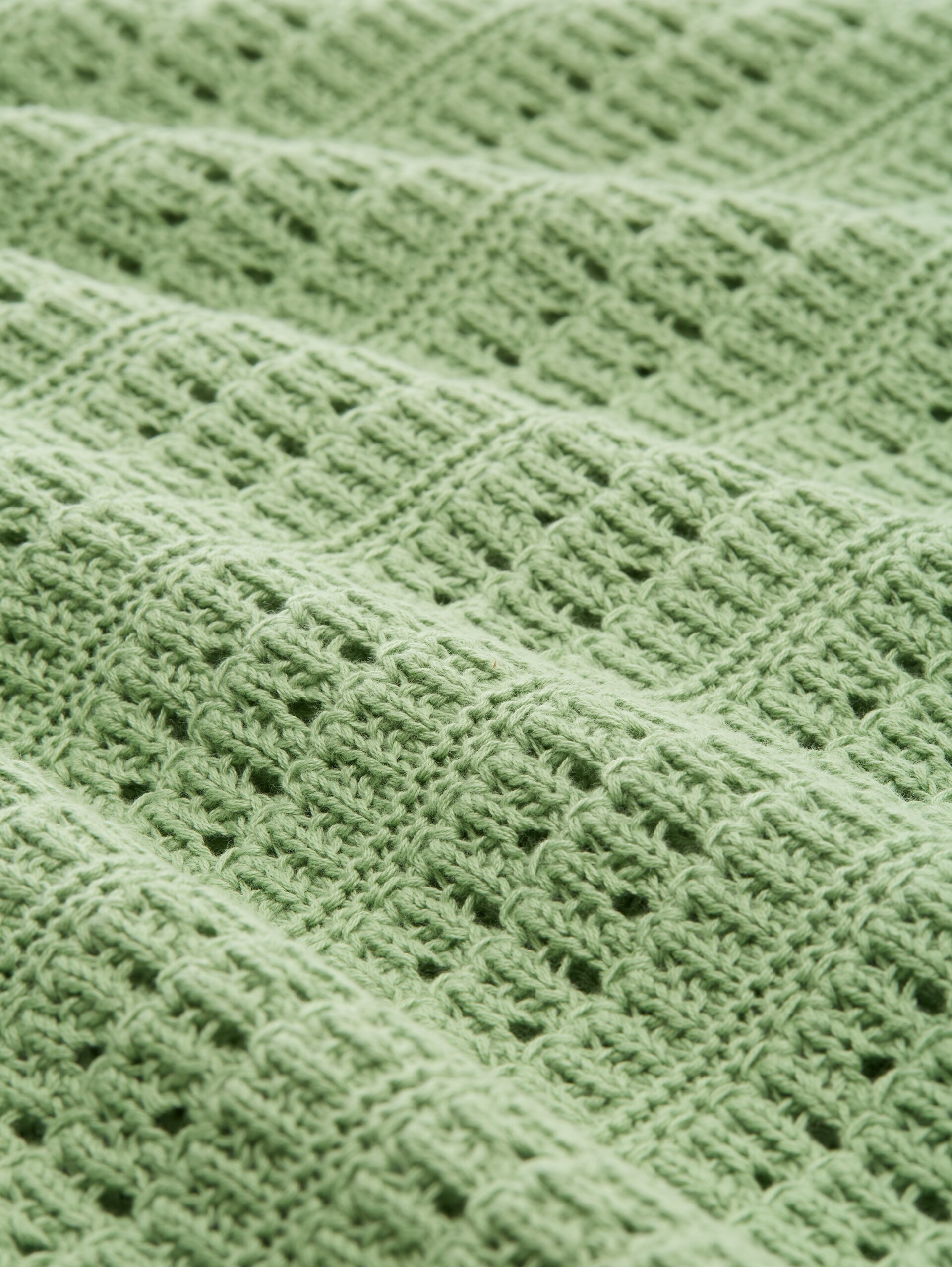 Strickpullover aus Bio-Baumwolle - true green - Material-Ansicht