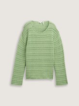 Pull-over en tricot de coton bio - true green