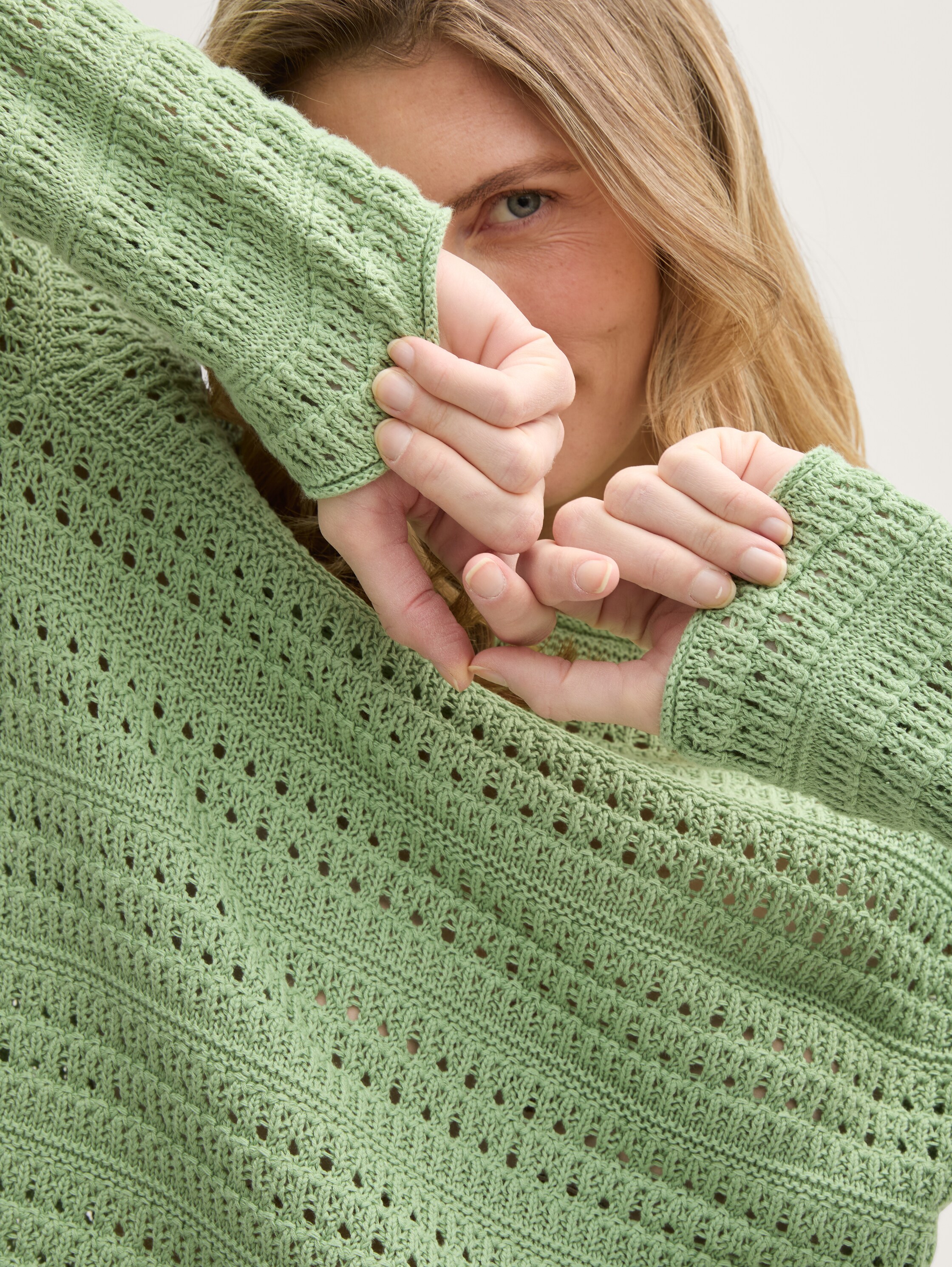 Strickpullover aus Bio-Baumwolle - true_green - 