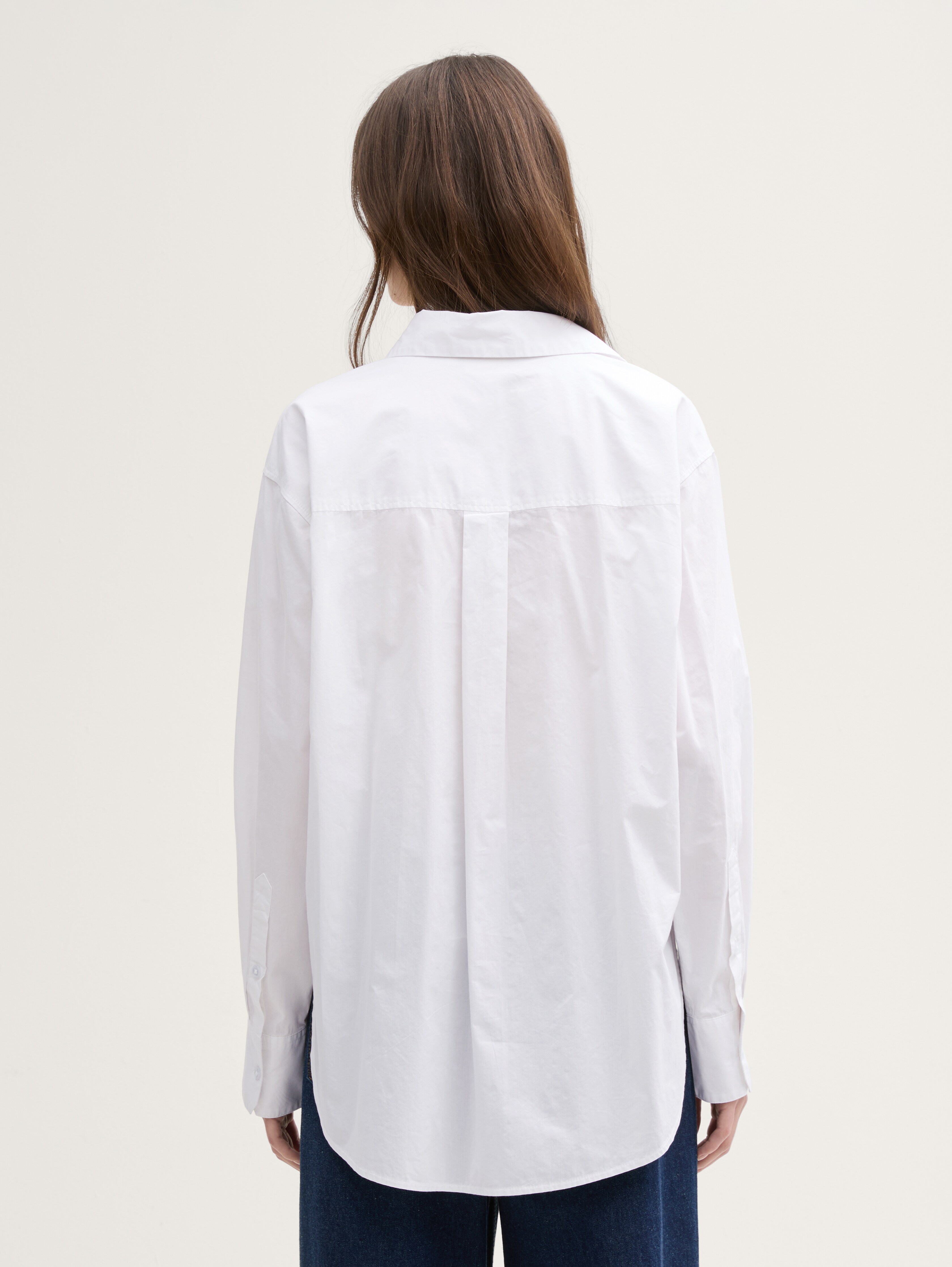 Oversized shirt blouse with breast pocket by Tom Tailor