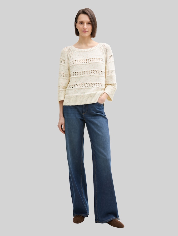 Pull en maille loose fit par Women, colourful green coral design