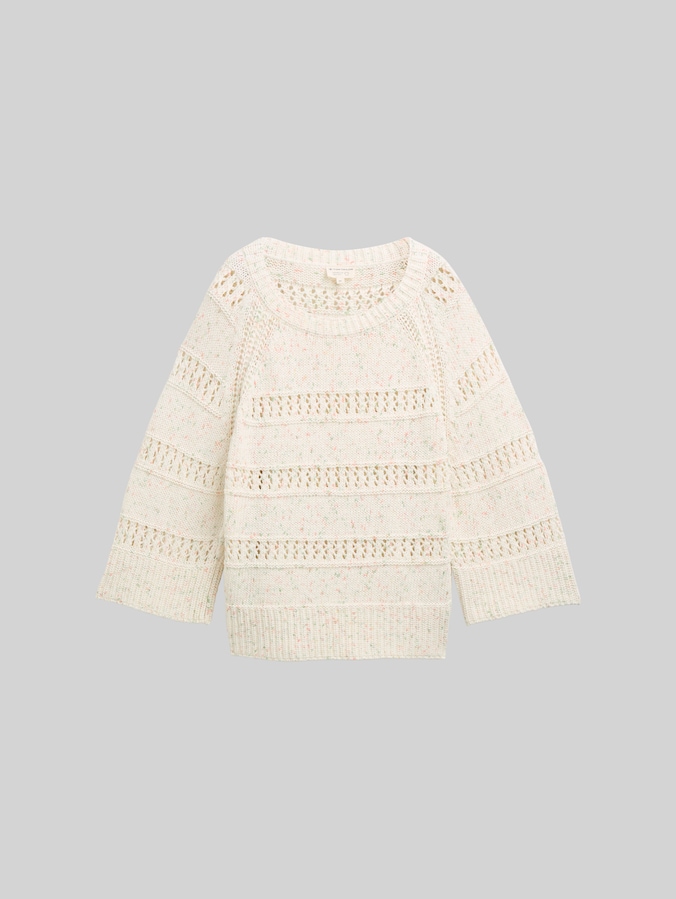 Pull en maille loose fit par Women, colourful green coral design