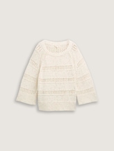 Gebreide trui met losse pasvorm - colourful green coral design